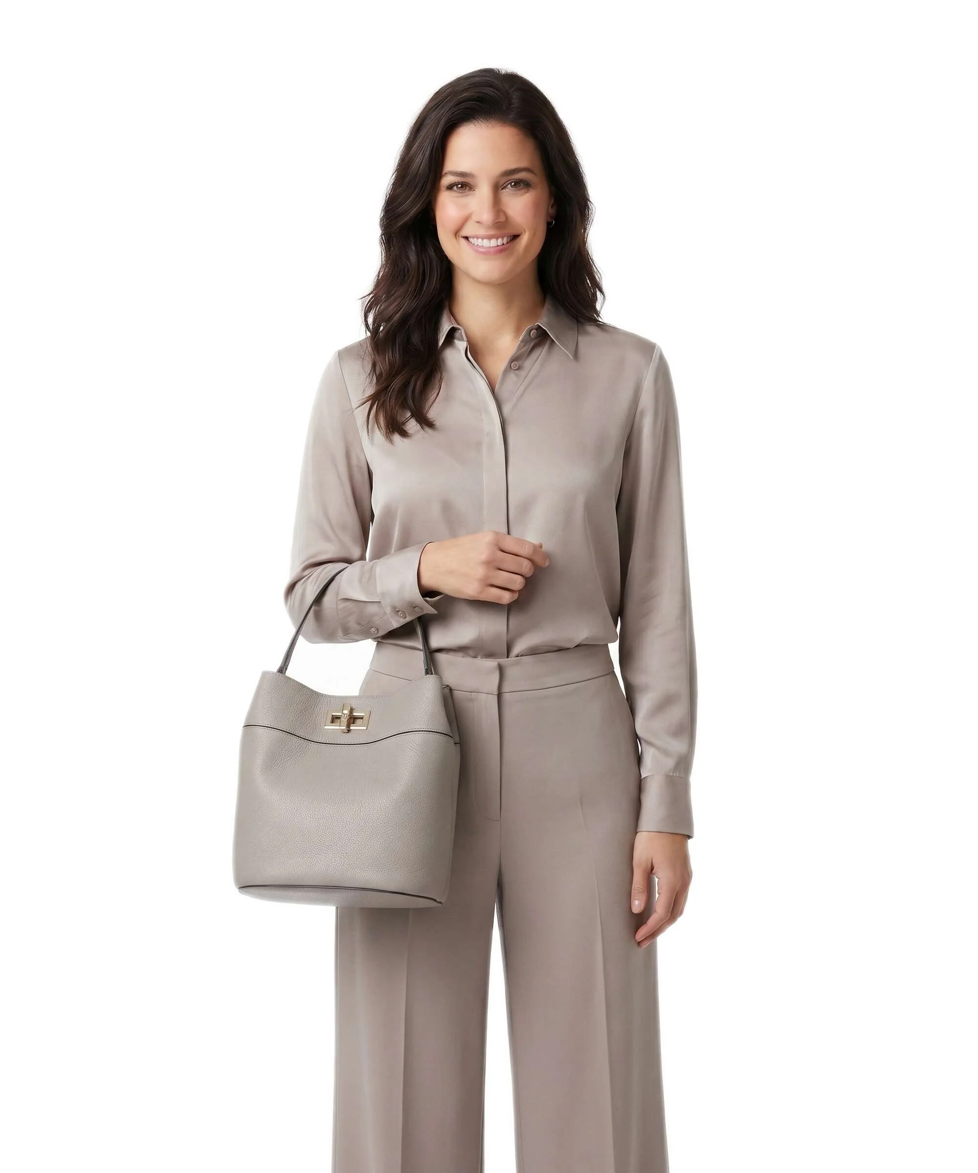Furla Amelia M Sac seau cachemire gray - Image 3