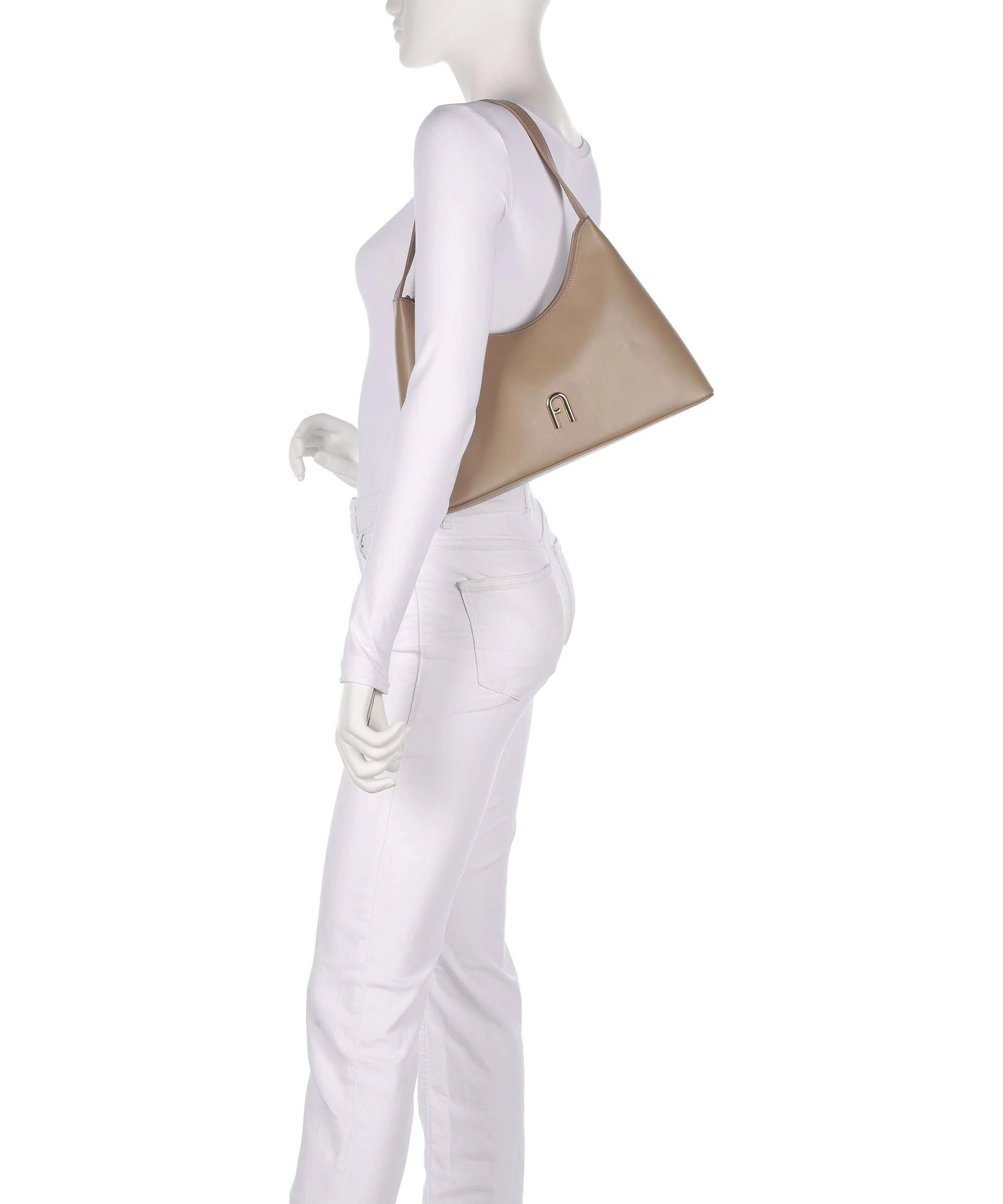 Furla Diamante S Sac porté épaule greige - Image 3