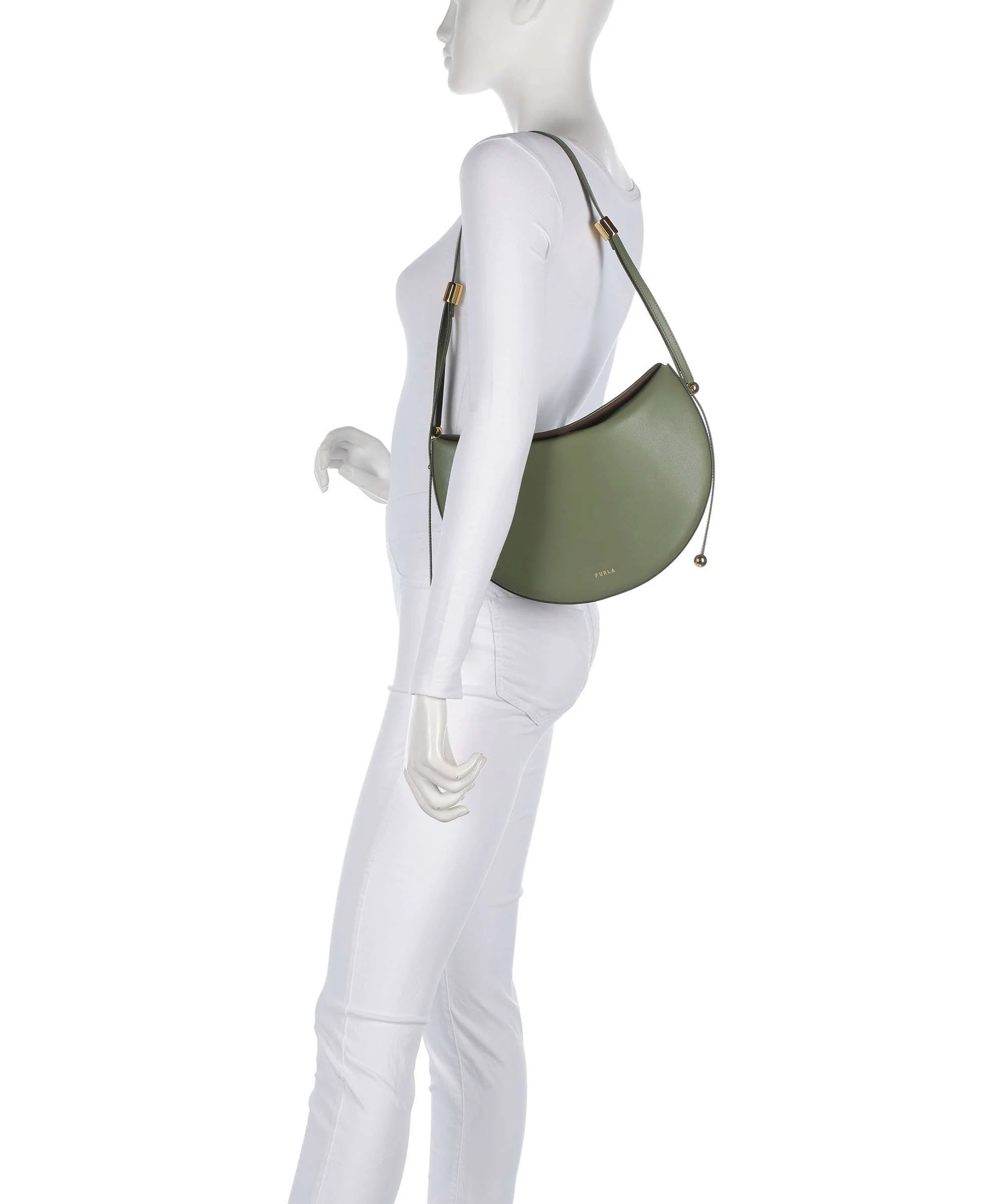 Furla Moonstone M Sac porté épaule avocado - Image 3