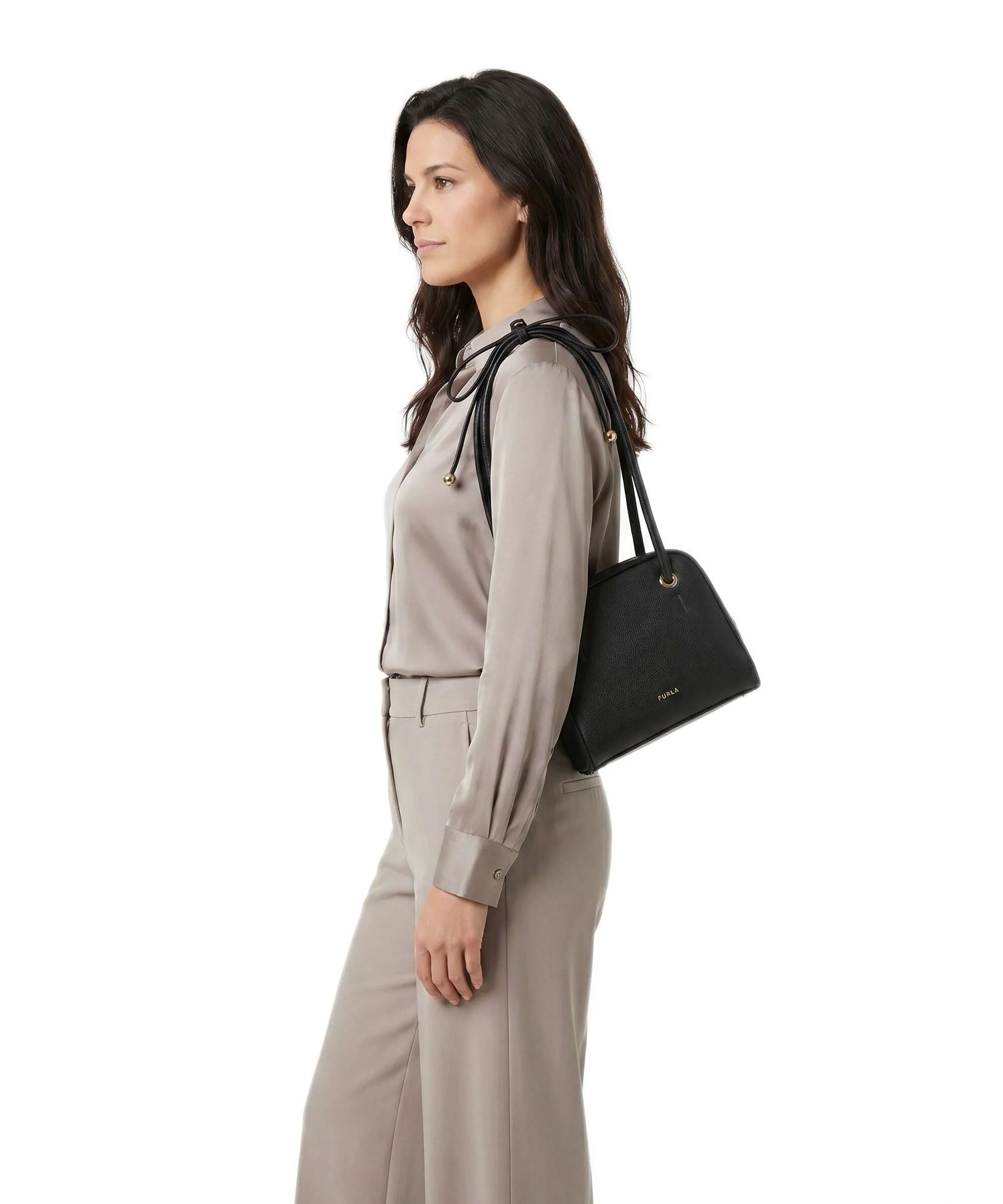 Furla Poppy S Sac porté épaule nero - Image 3