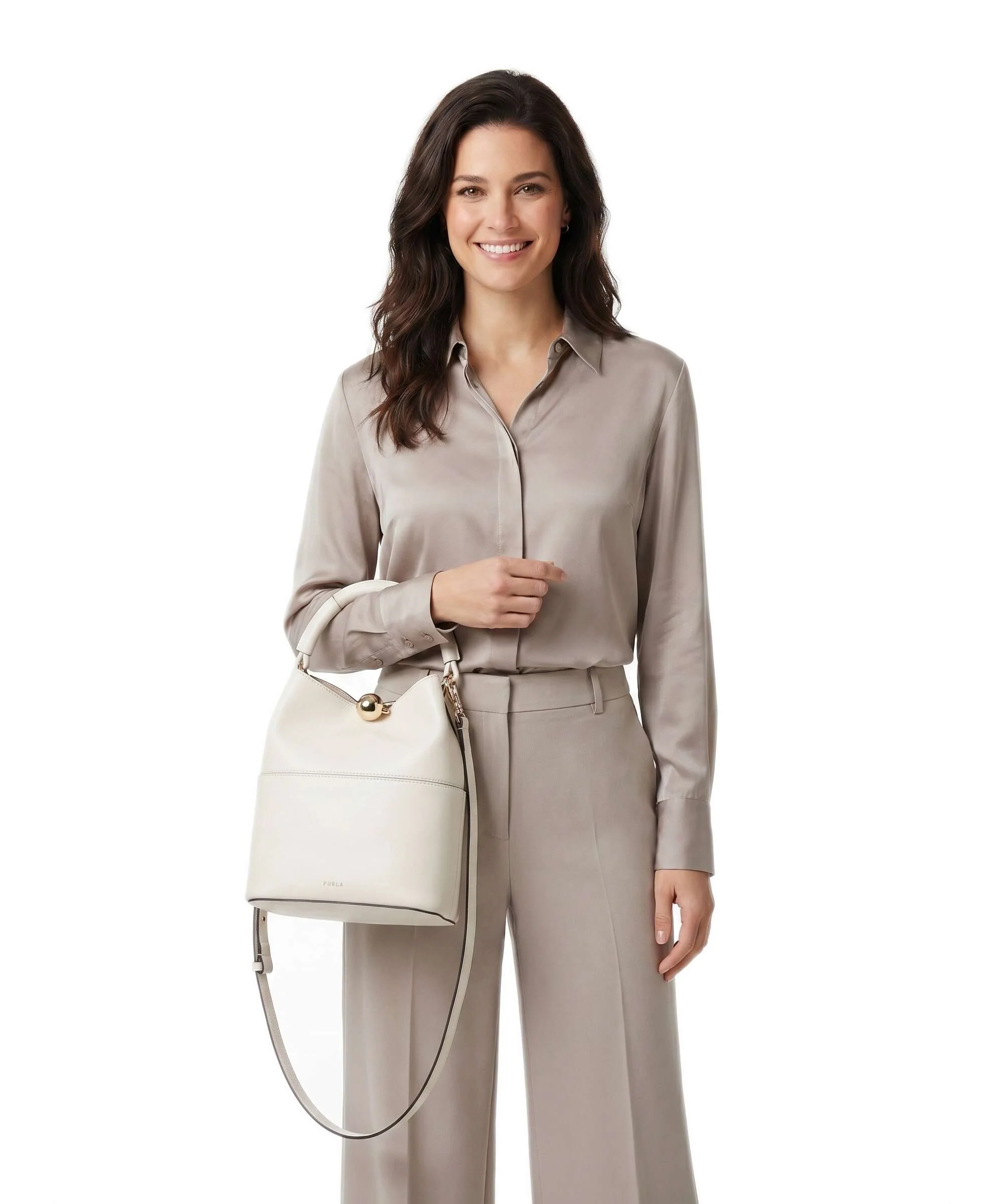 Furla Sfera S Sac seau panna/avena - Image 3