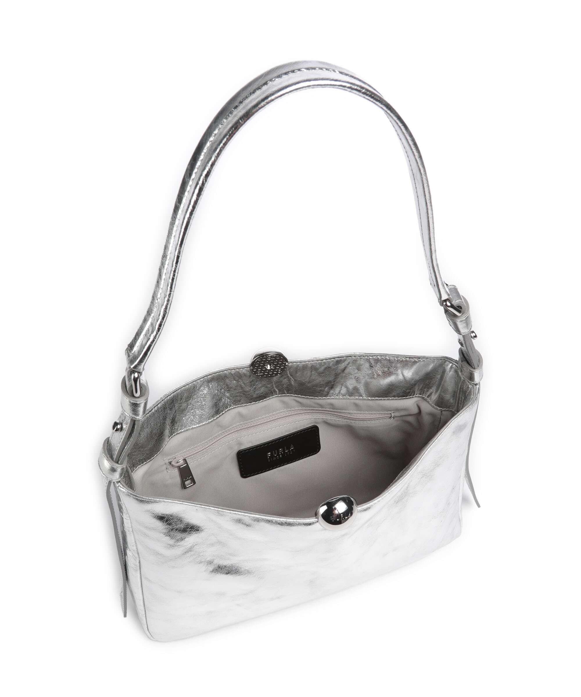 Furla Sfera Soft M Sac porté épaule silver - Image 6