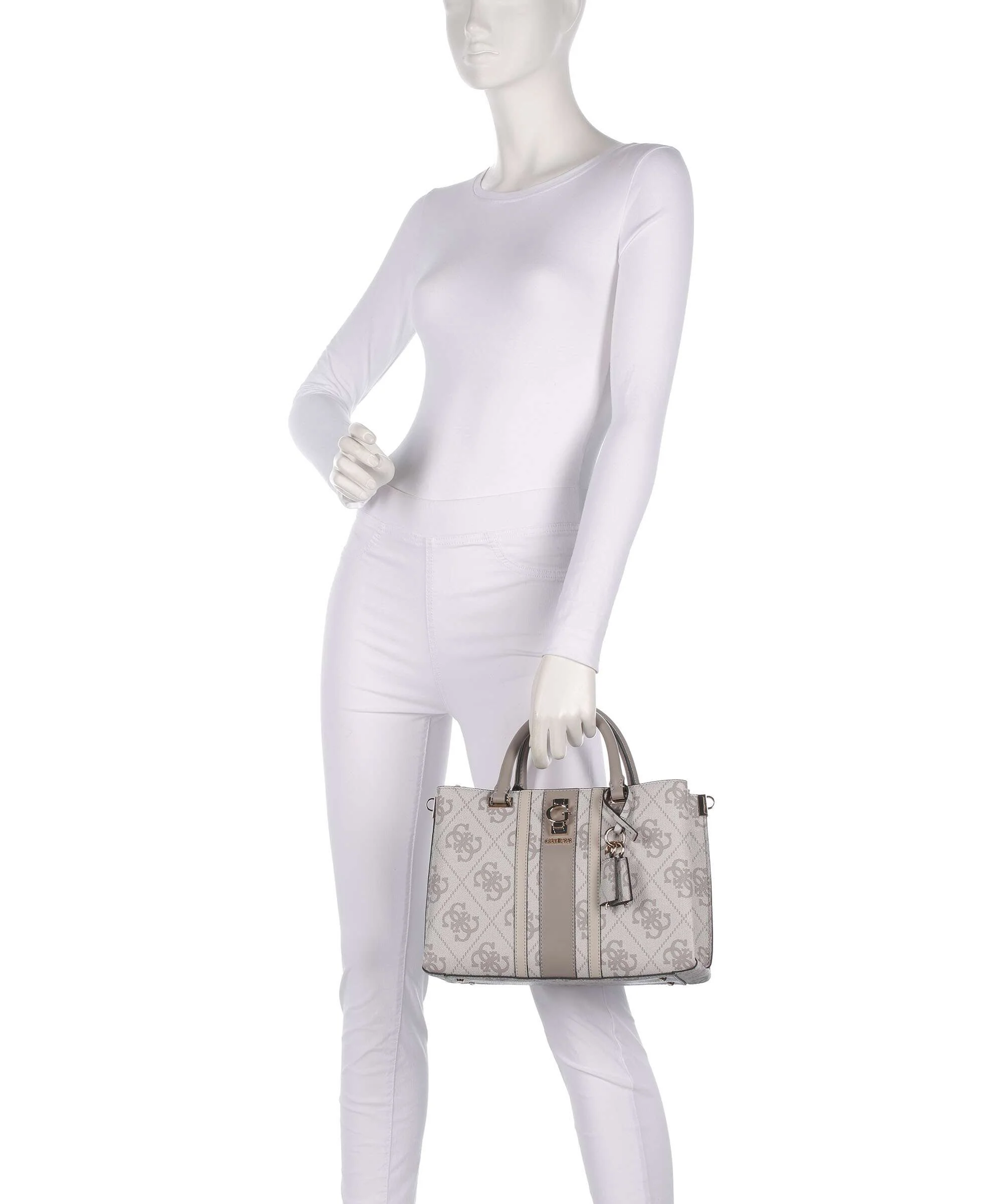 Guess Erenia Sac à main dark taupe logo - Image 3