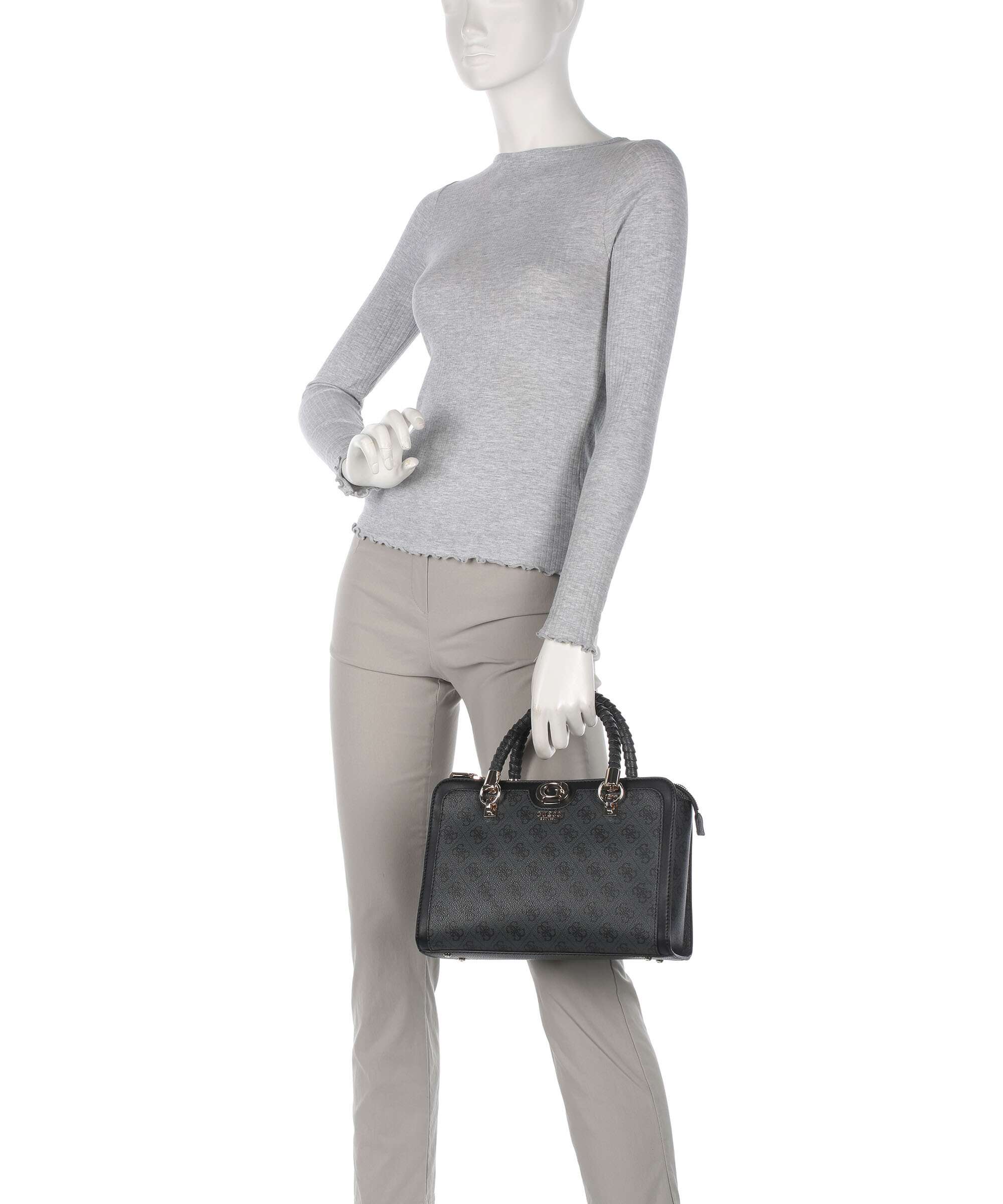 Guess Orlina 4G Logo Sac à main coal logo - Image 3