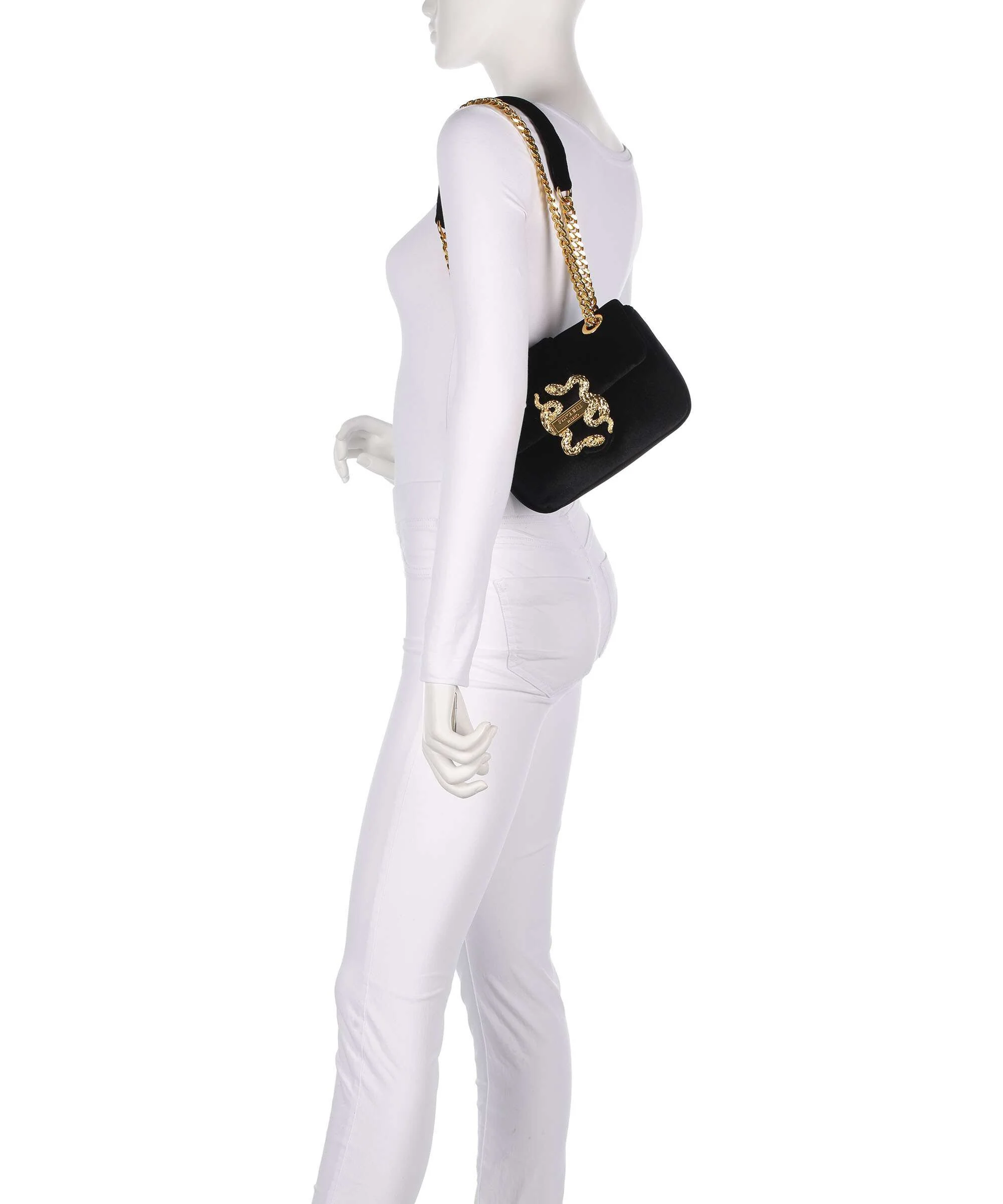 Just Cavalli Iconic Snakes Puffy Sac porté épaule black - Image 3