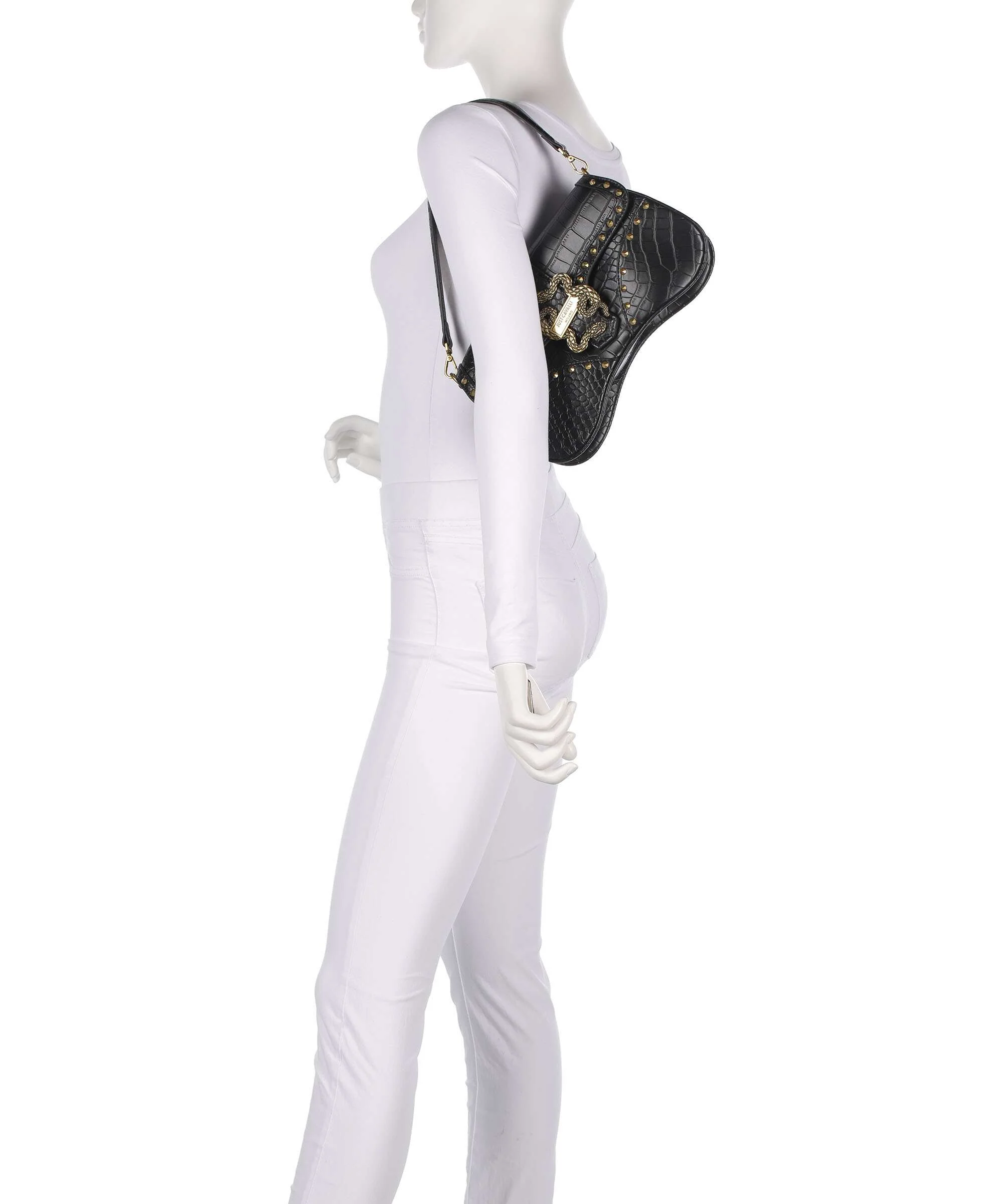Just Cavalli Iconic Snakes Sac porté épaule black - Image 3