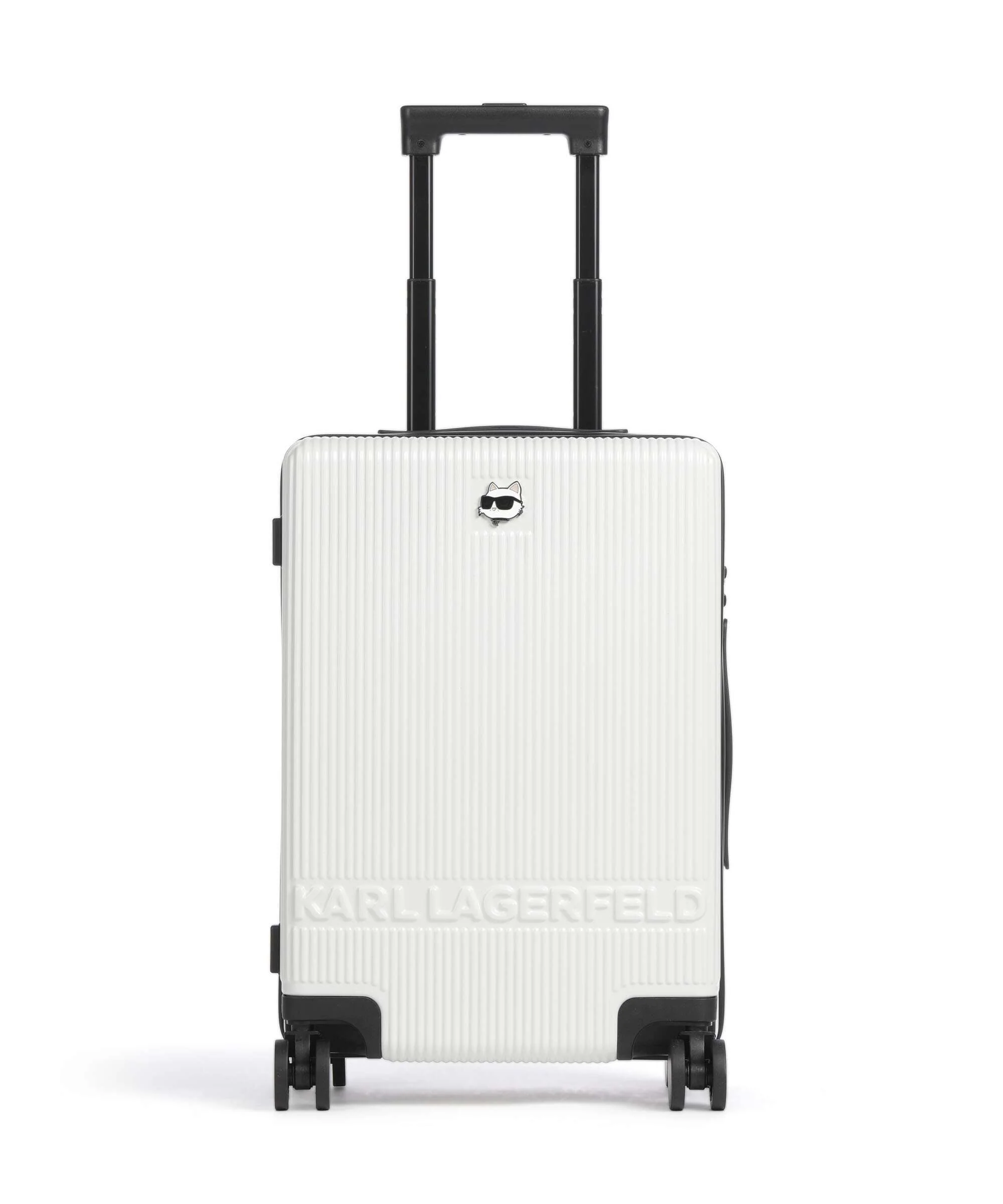 Karl Lagerfeld Ikon Choupette Valise 4 roues off white