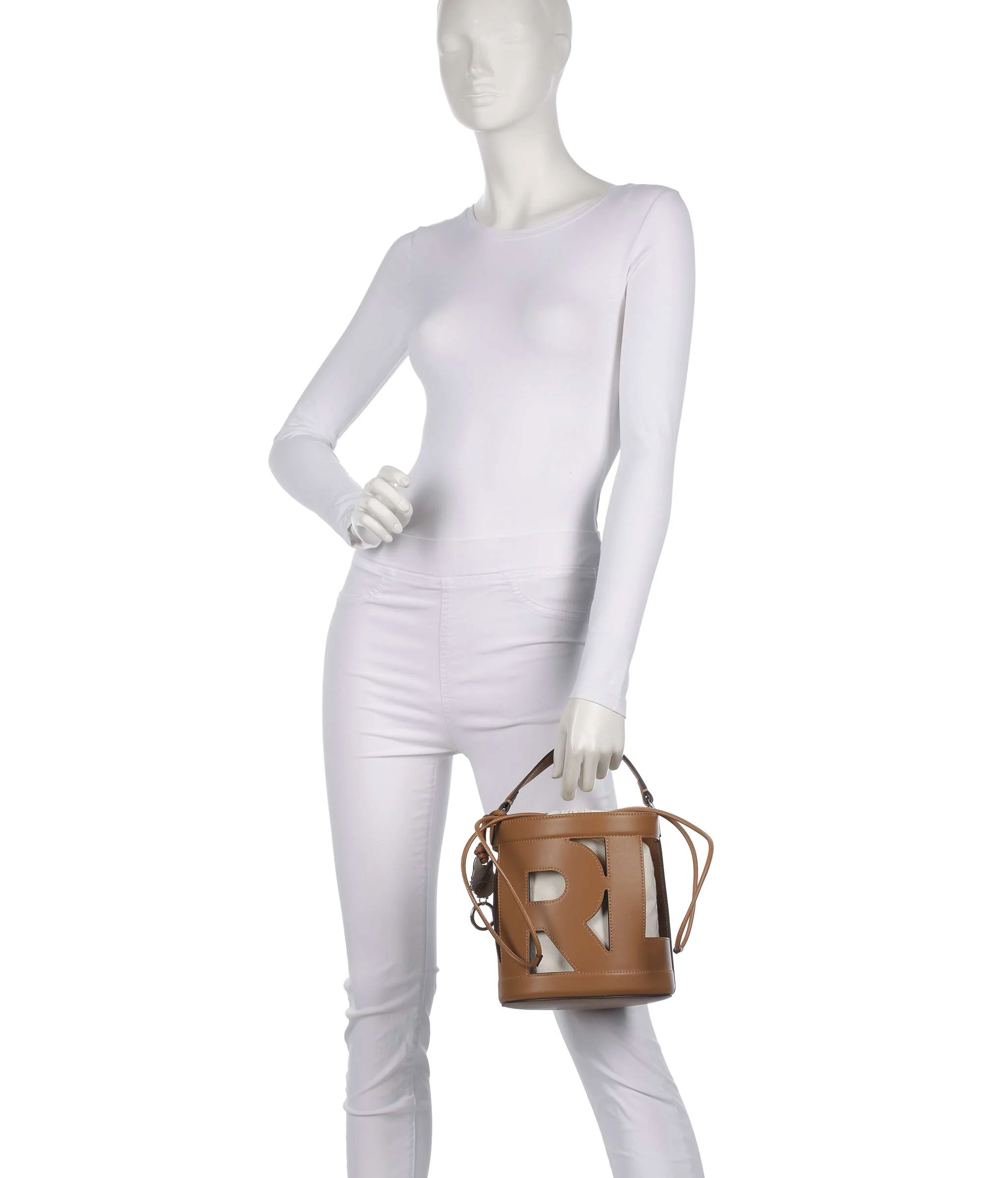 Karl Lagerfeld Ikon Monogram Sac seau diagonal cream monogram - Image 3