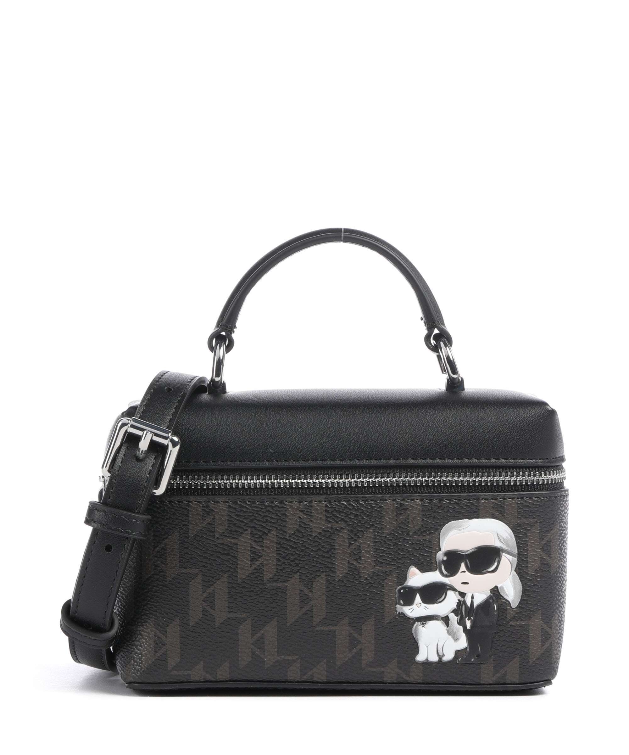 Karl Lagerfeld Ikon Monogram Small Sac bandoulière brown/kl mono