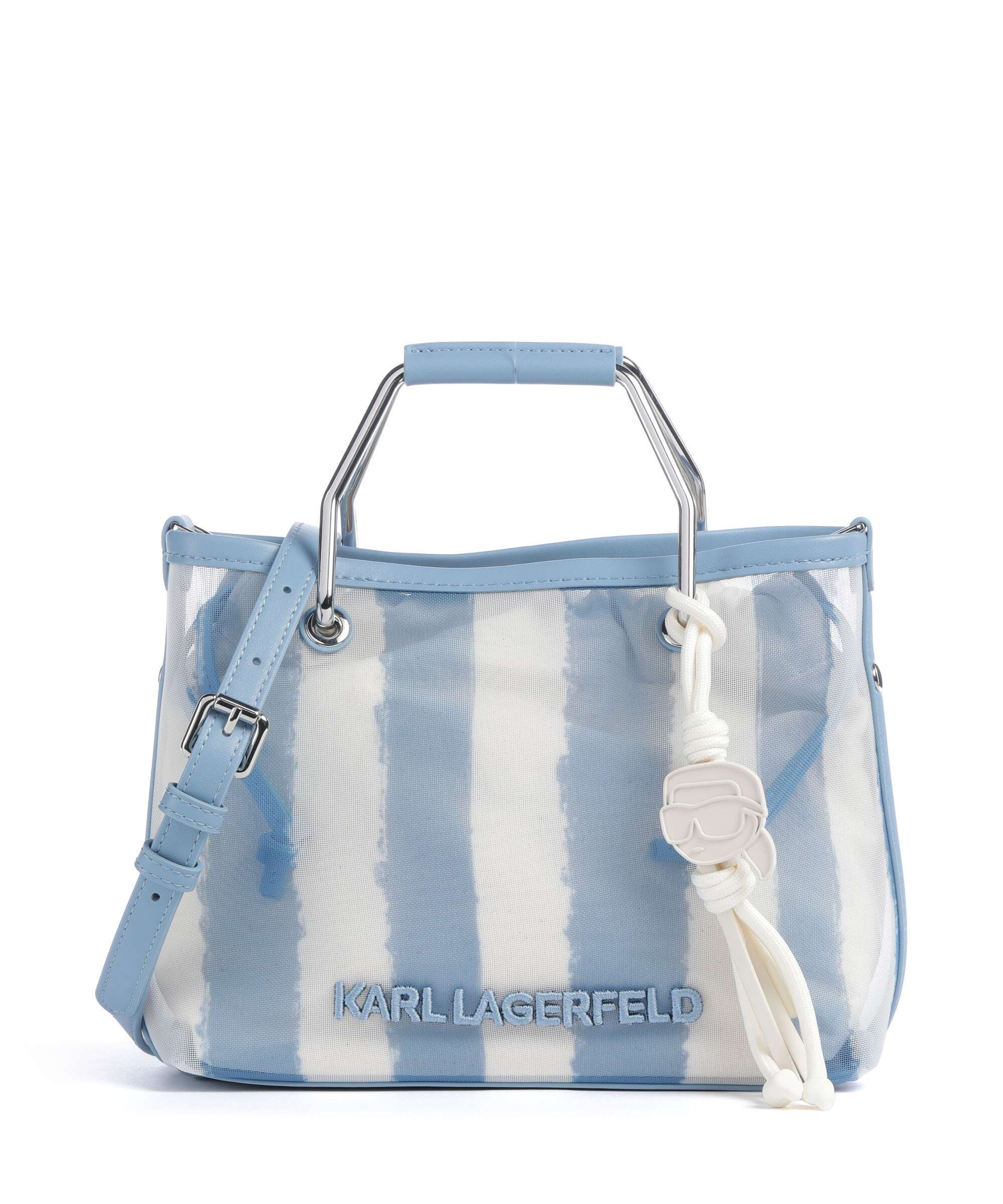Karl Lagerfeld Ikon Small Sac à main blue bloom stripes