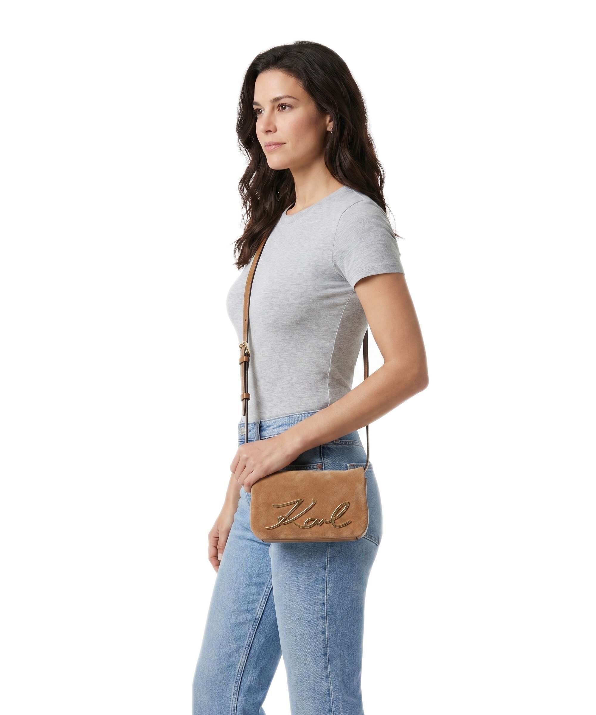 Karl Lagerfeld K/Signature 2.0 Soft Sac bandoulière caramel - Image 3