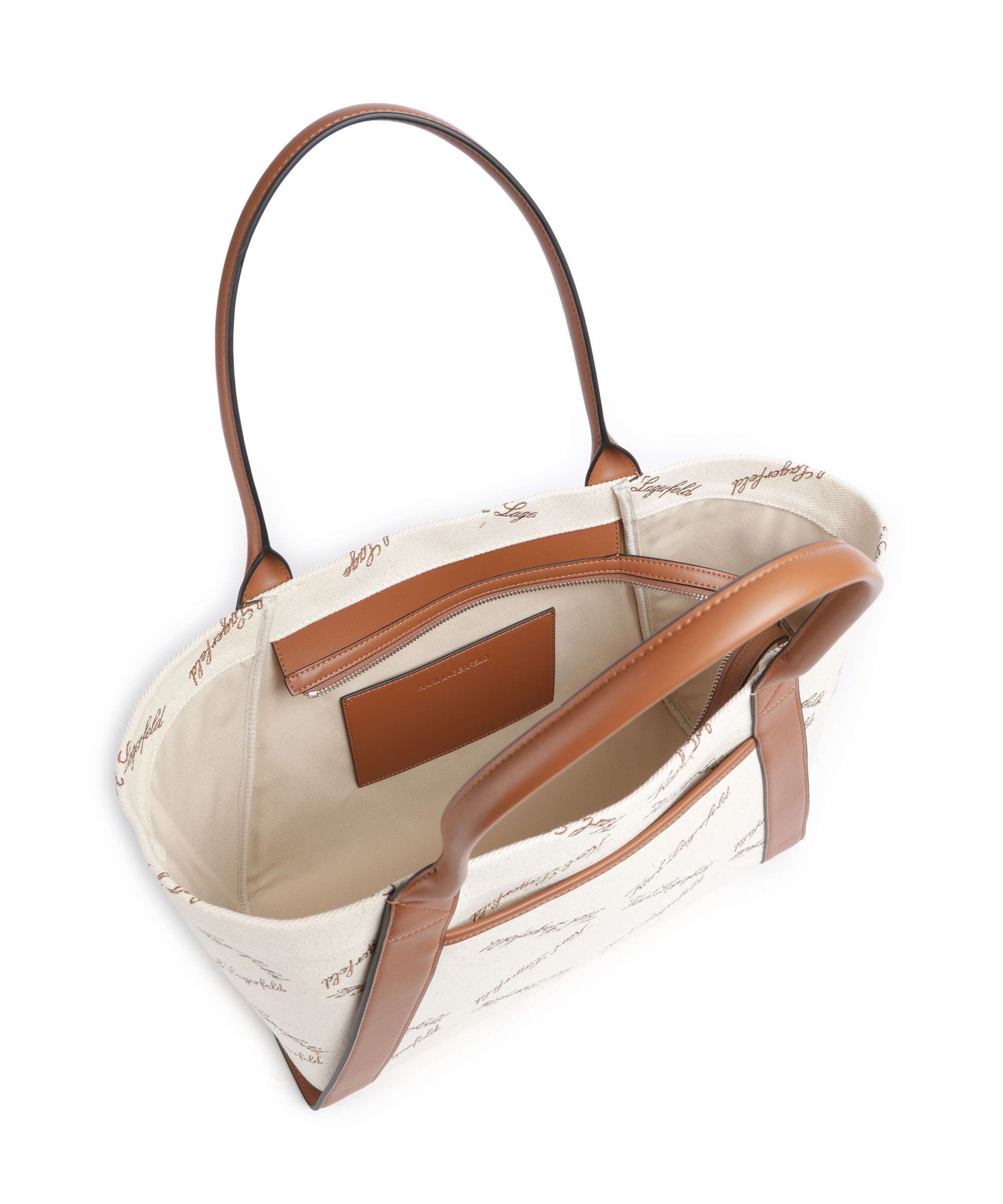 Karl Lagerfeld K/Ville Small Cabas natural canvas/tan - Image 5