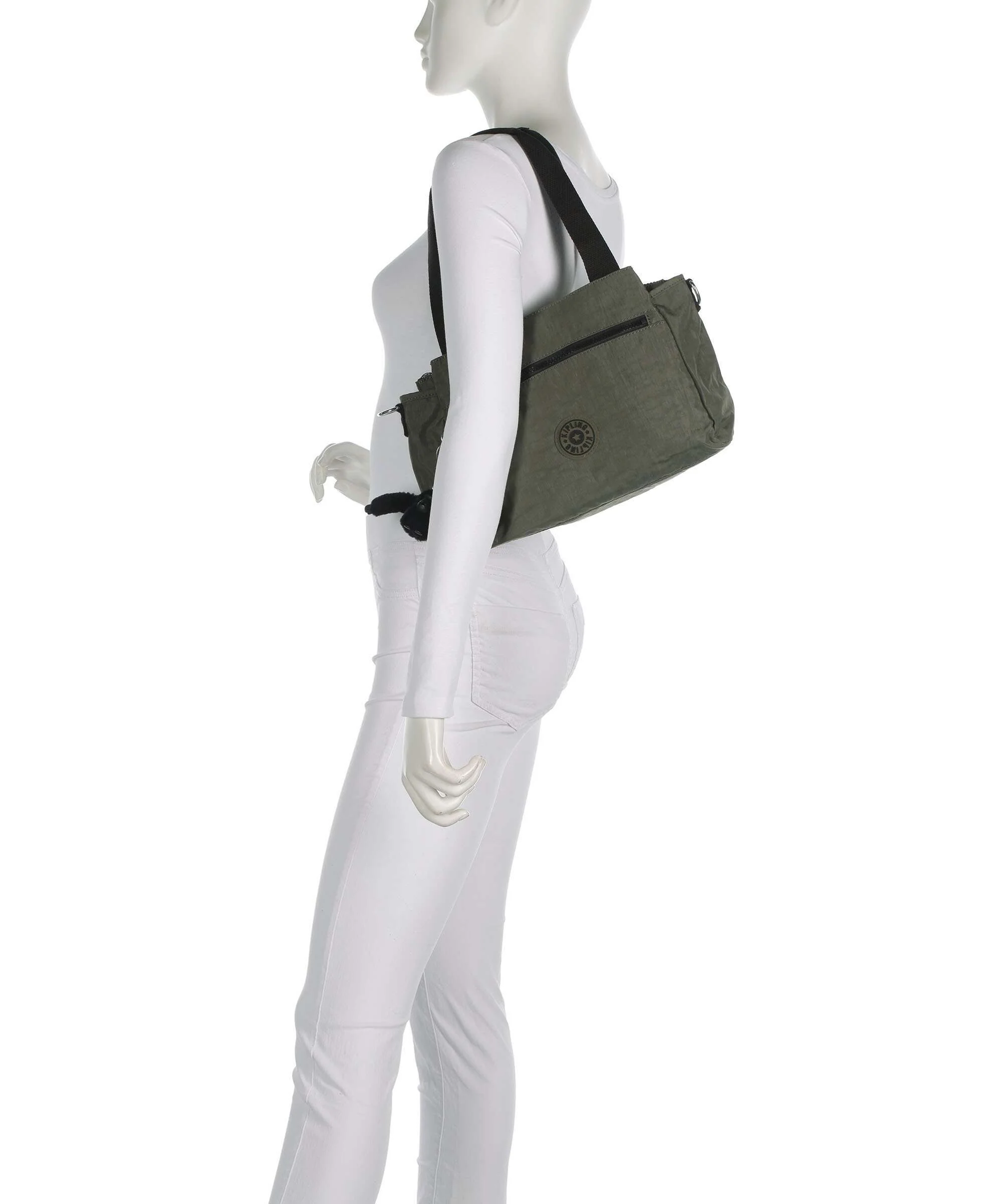 Kipling Basic Elysia Sac porté épaule green moss - Image 3