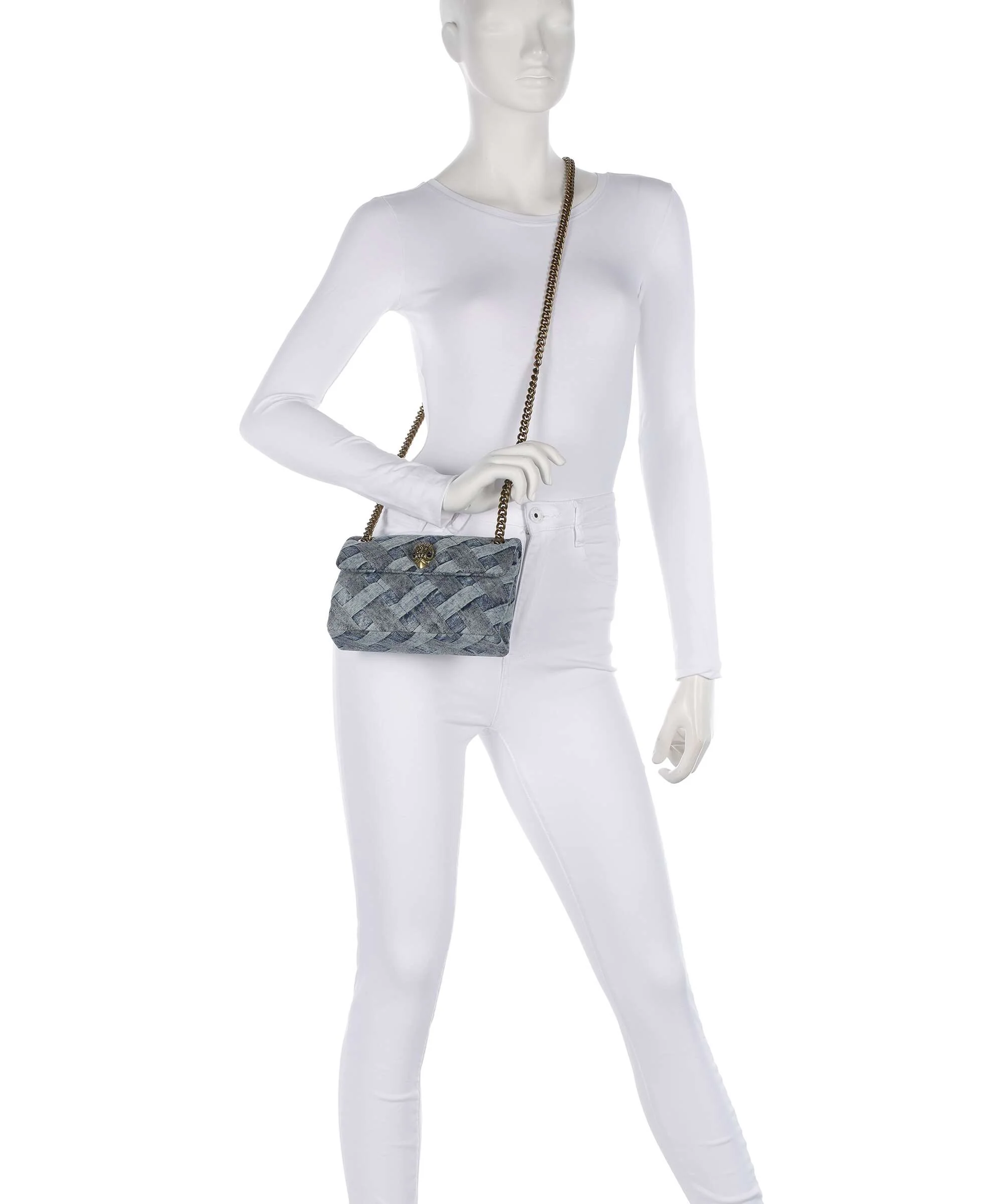 Kurt Geiger Kensington Mini Sac porté épaule denim - Image 3