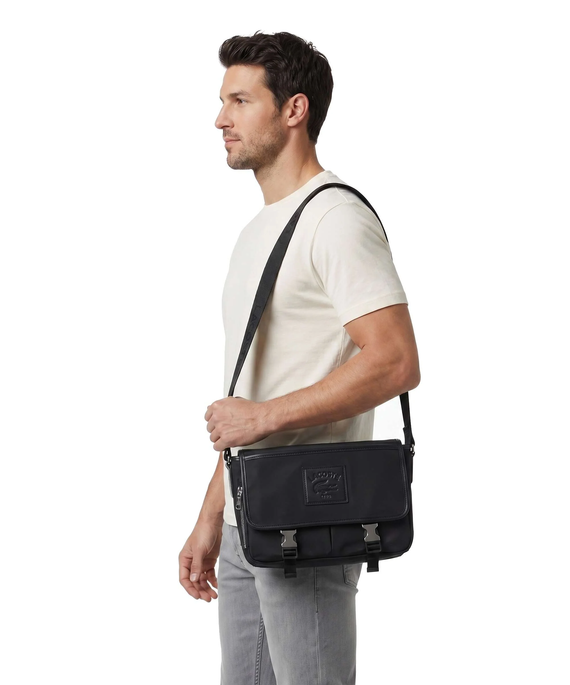Lacoste Classics Sac messager noir - Image 3