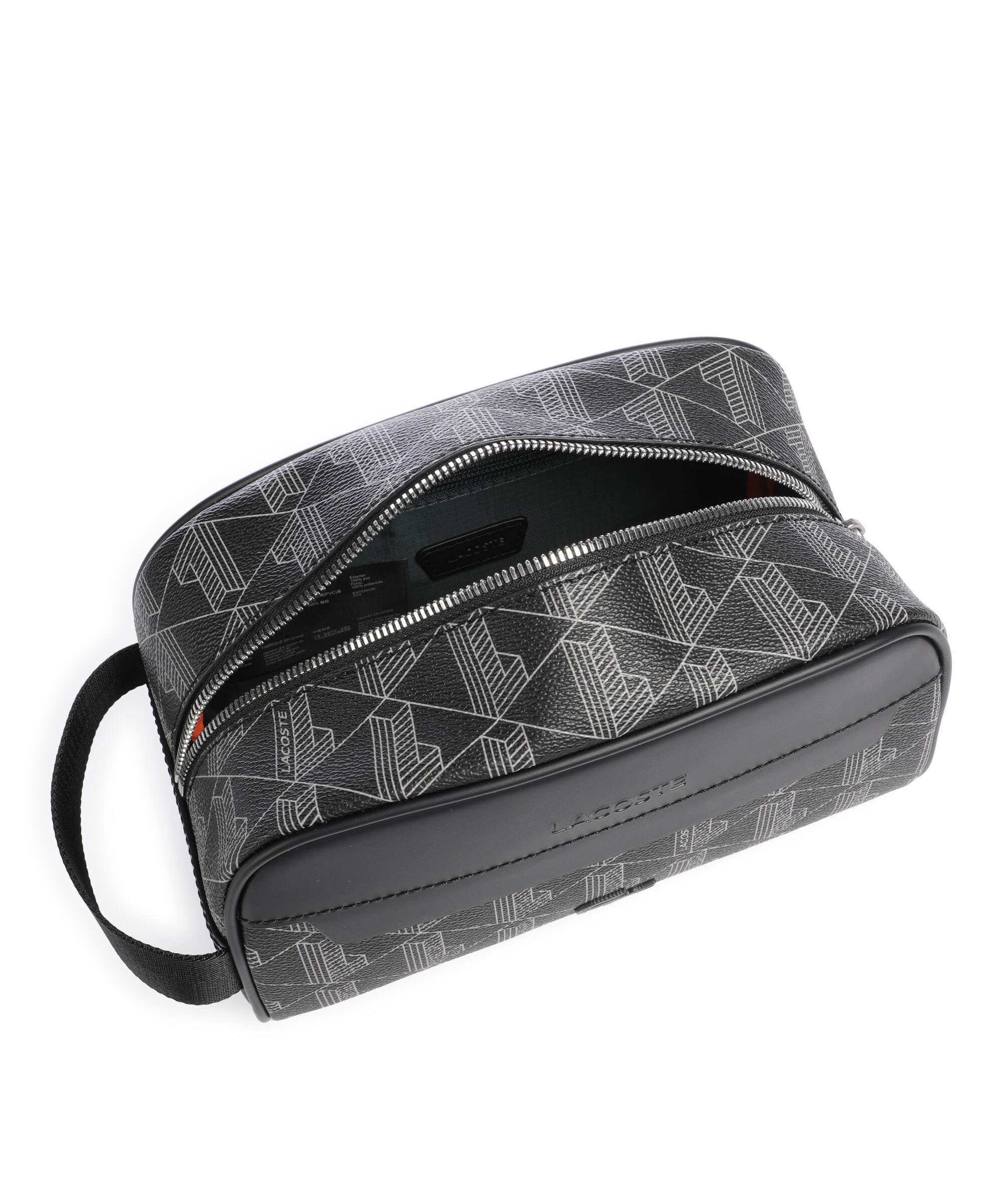 Lacoste The Blend Trousse de toilette monogram noir/gris - Image 4