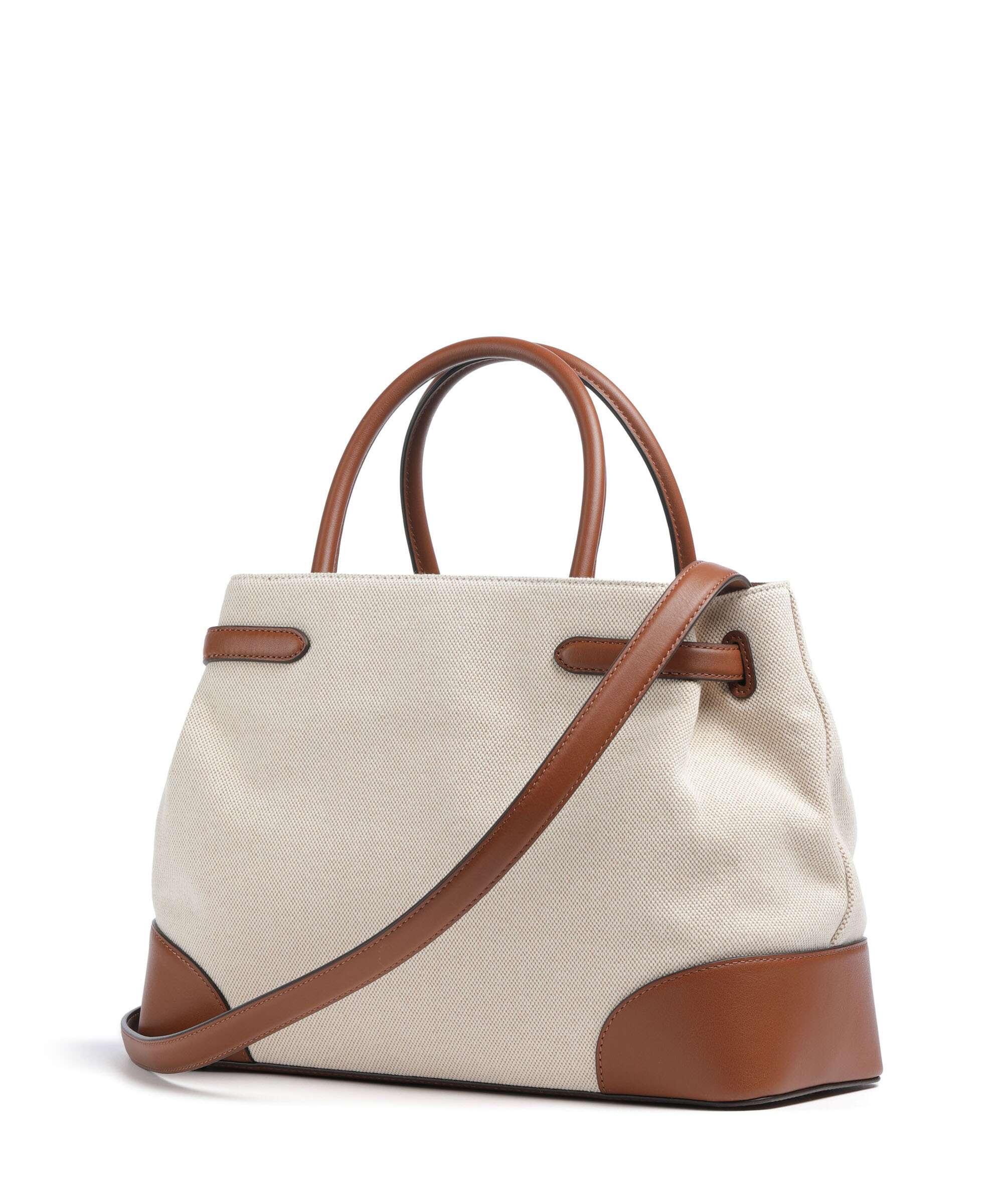 Lauren Ralph Lauren Blaike Large Sac à main natural/buff canvas/lauren tan - Image 2