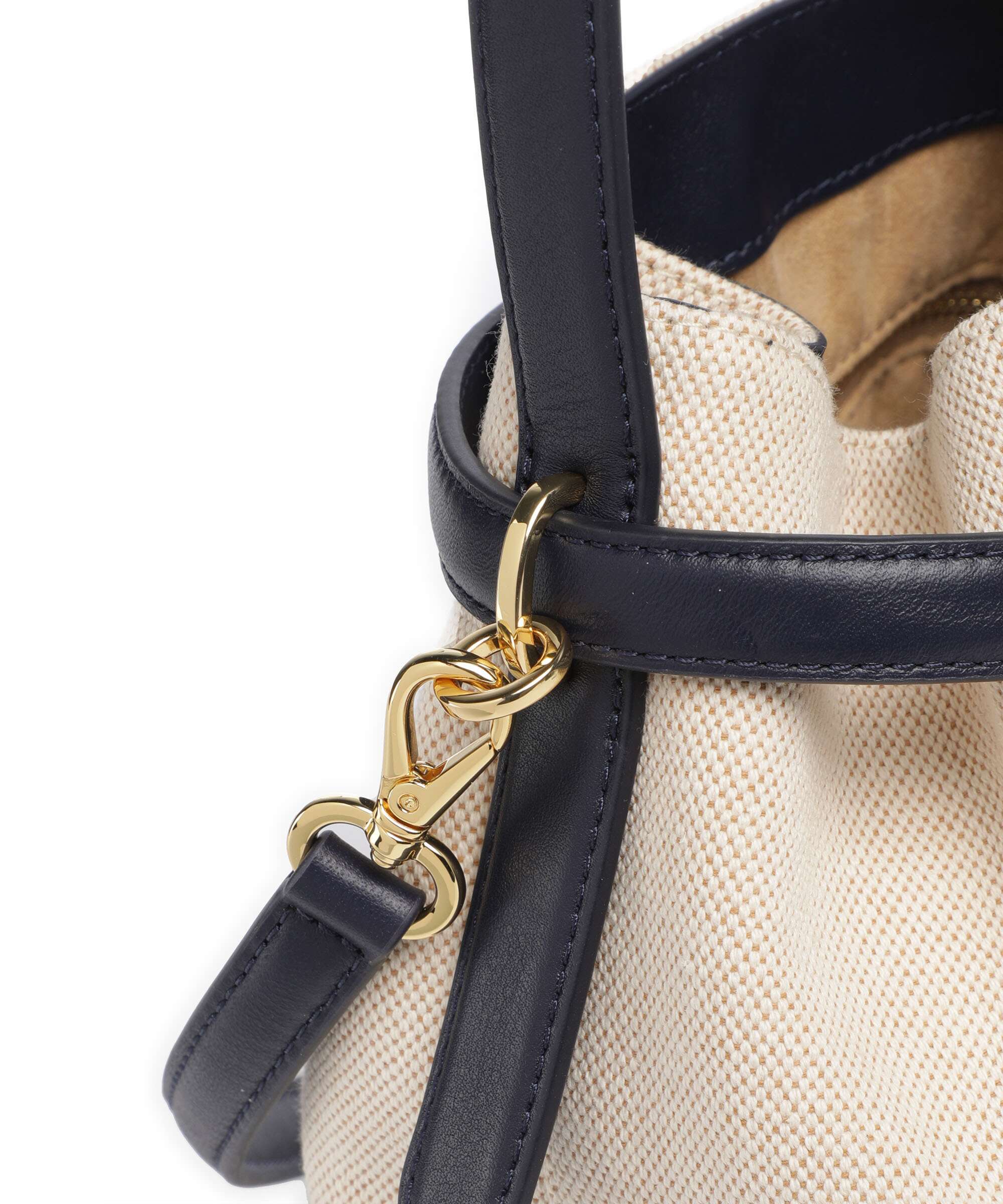 Lauren Ralph Lauren Blaike Medium Sac seau natural/buff canvas/refined navy - Image 5