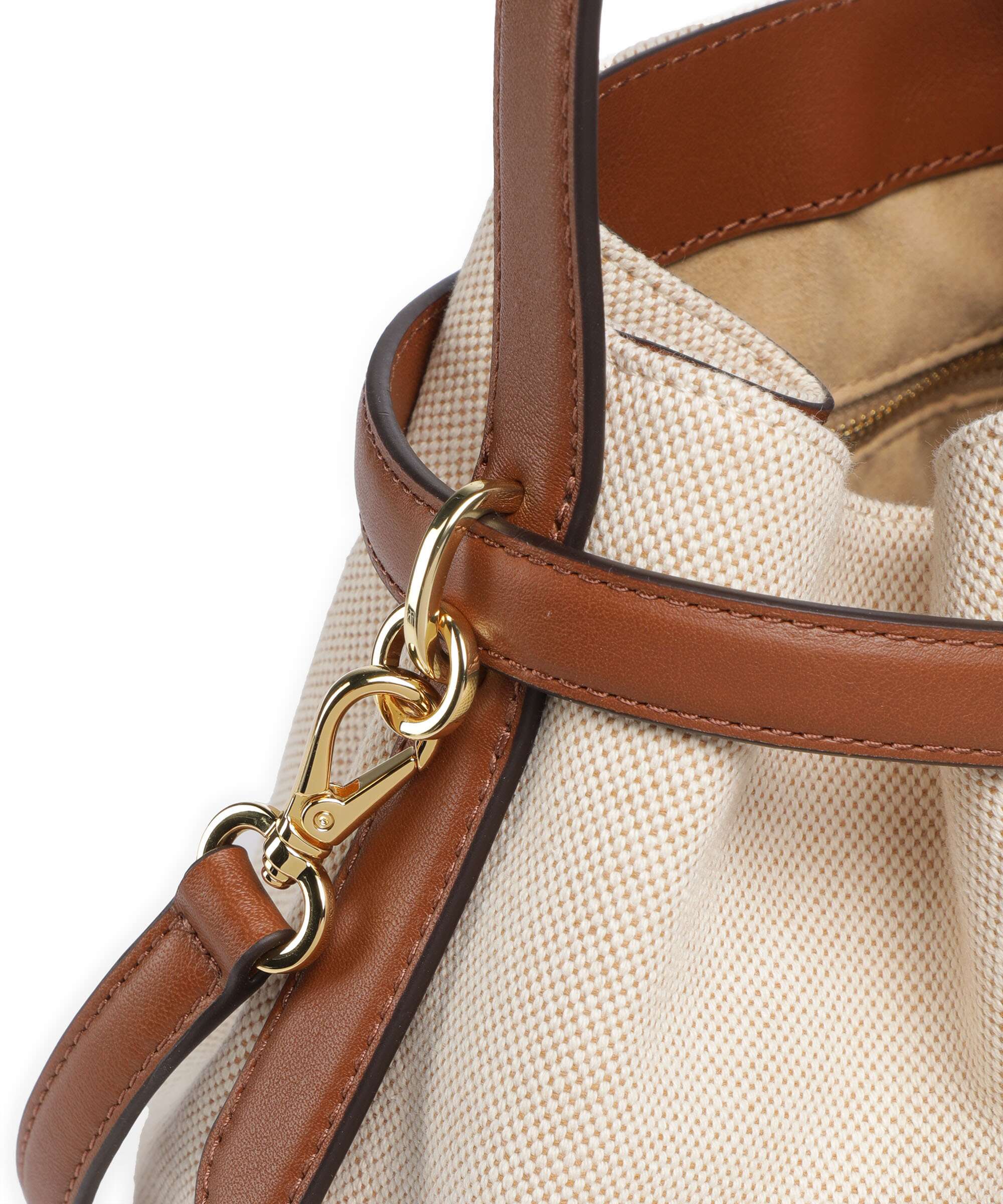 Lauren Ralph Lauren Blaike Medium Sac seau natural/buff canvas/lauren tan - Image 4