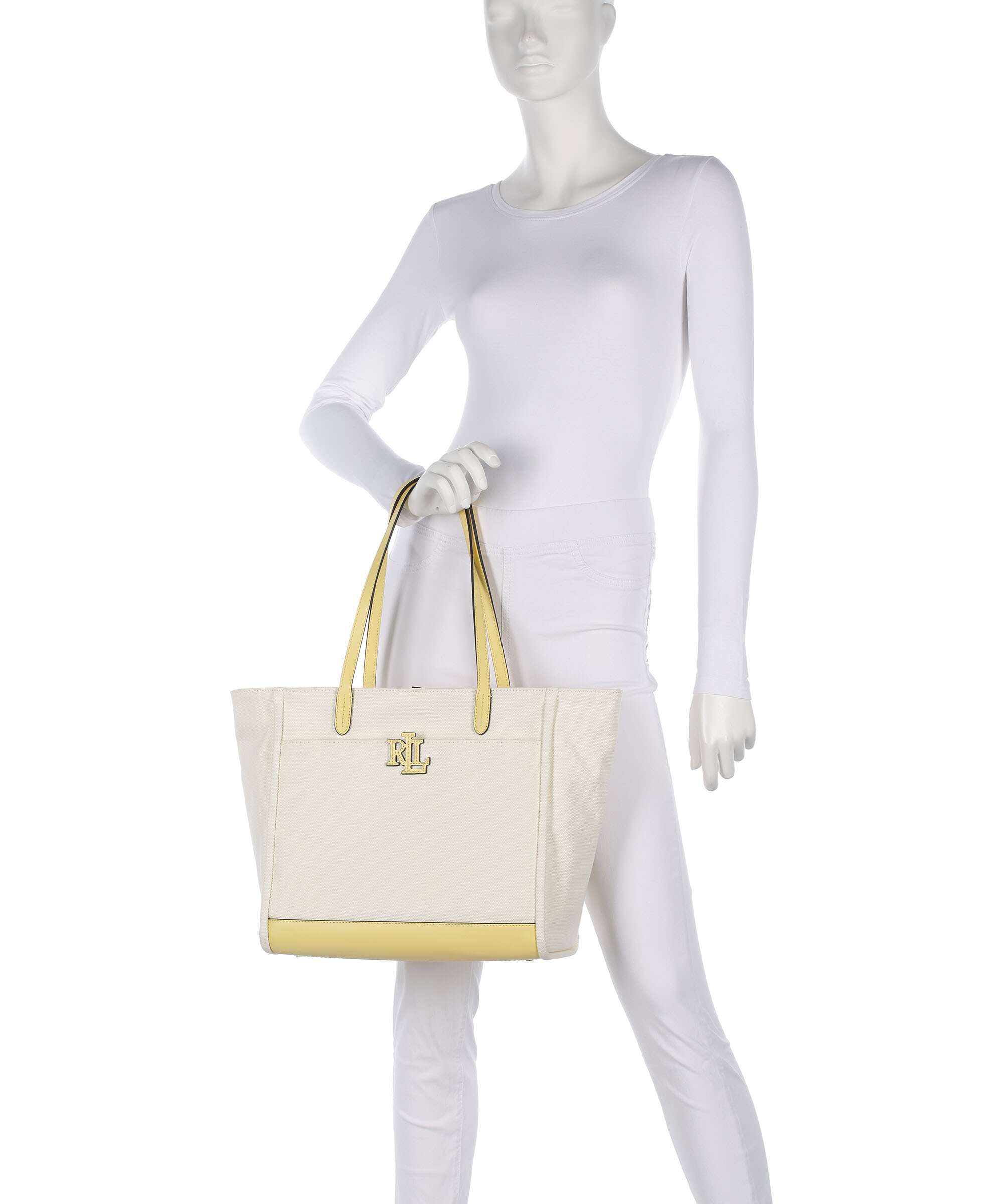 Lauren Ralph Lauren Cameryn Large Cabas natural/lemon sorbet - Image 3