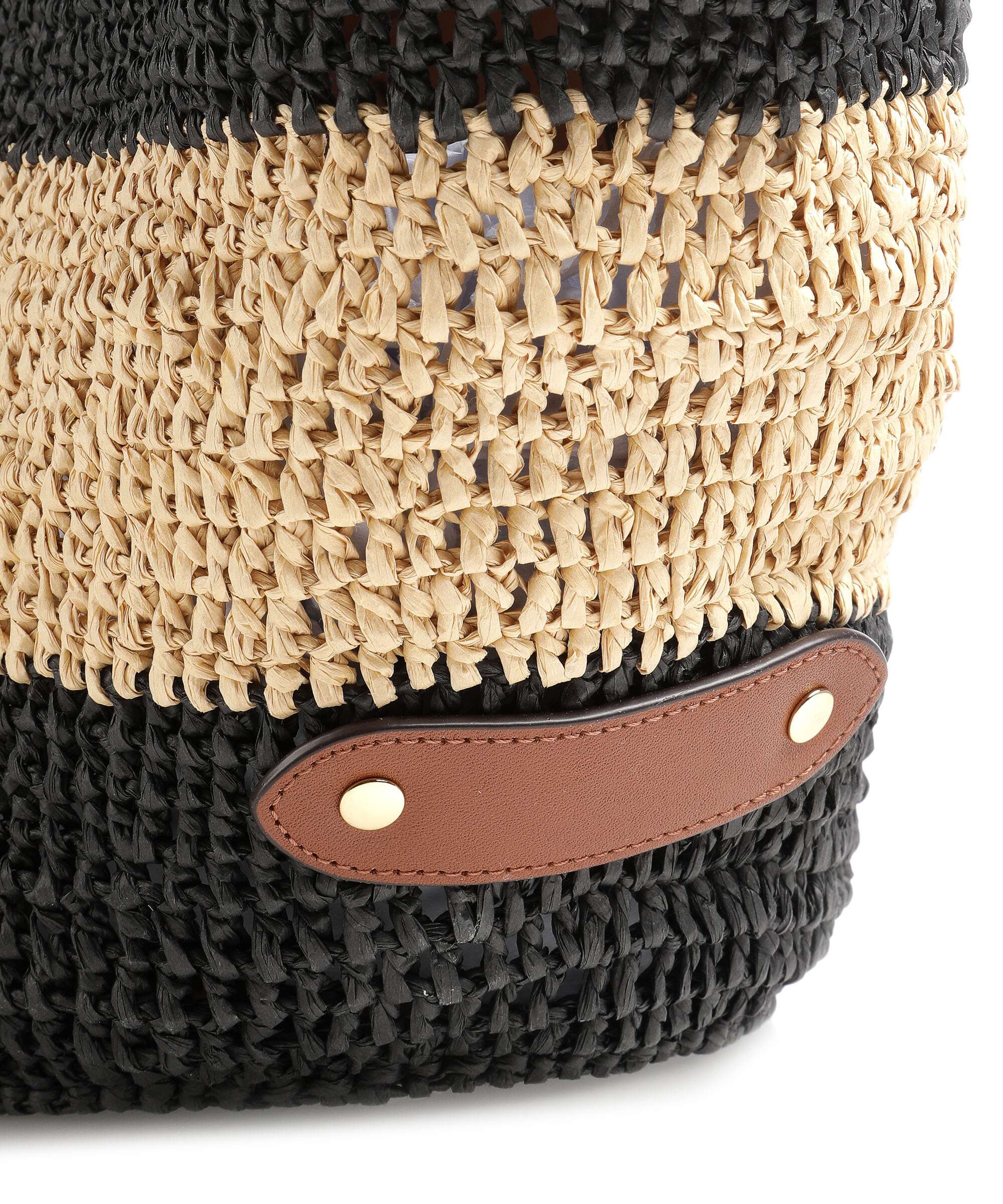 Lauren Ralph Lauren Daphney 40 Straw Sac à main natural/black/lauren tan - Image 4