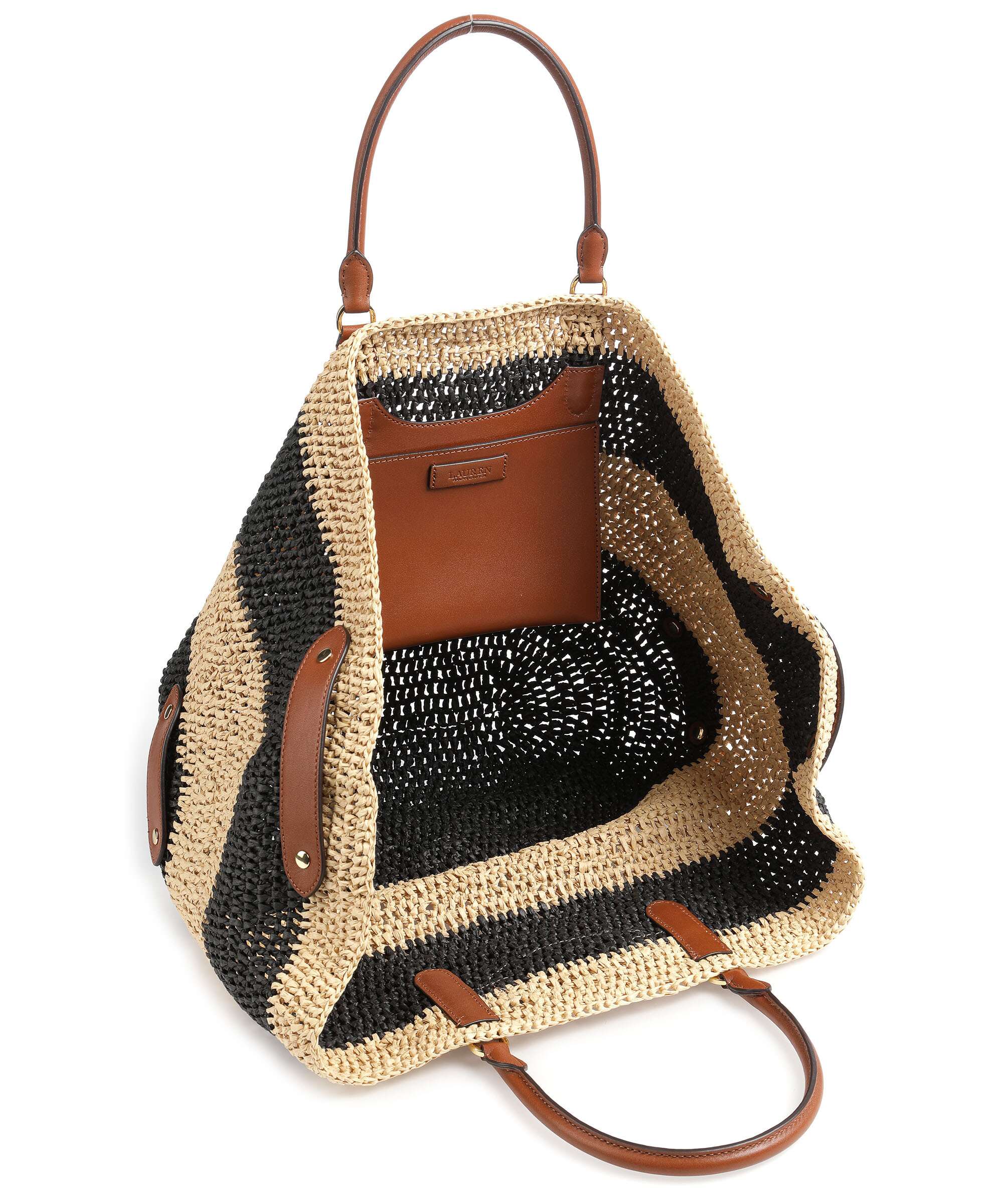 Lauren Ralph Lauren Daphney 40 Straw Sac à main natural/black/lauren tan - Image 5