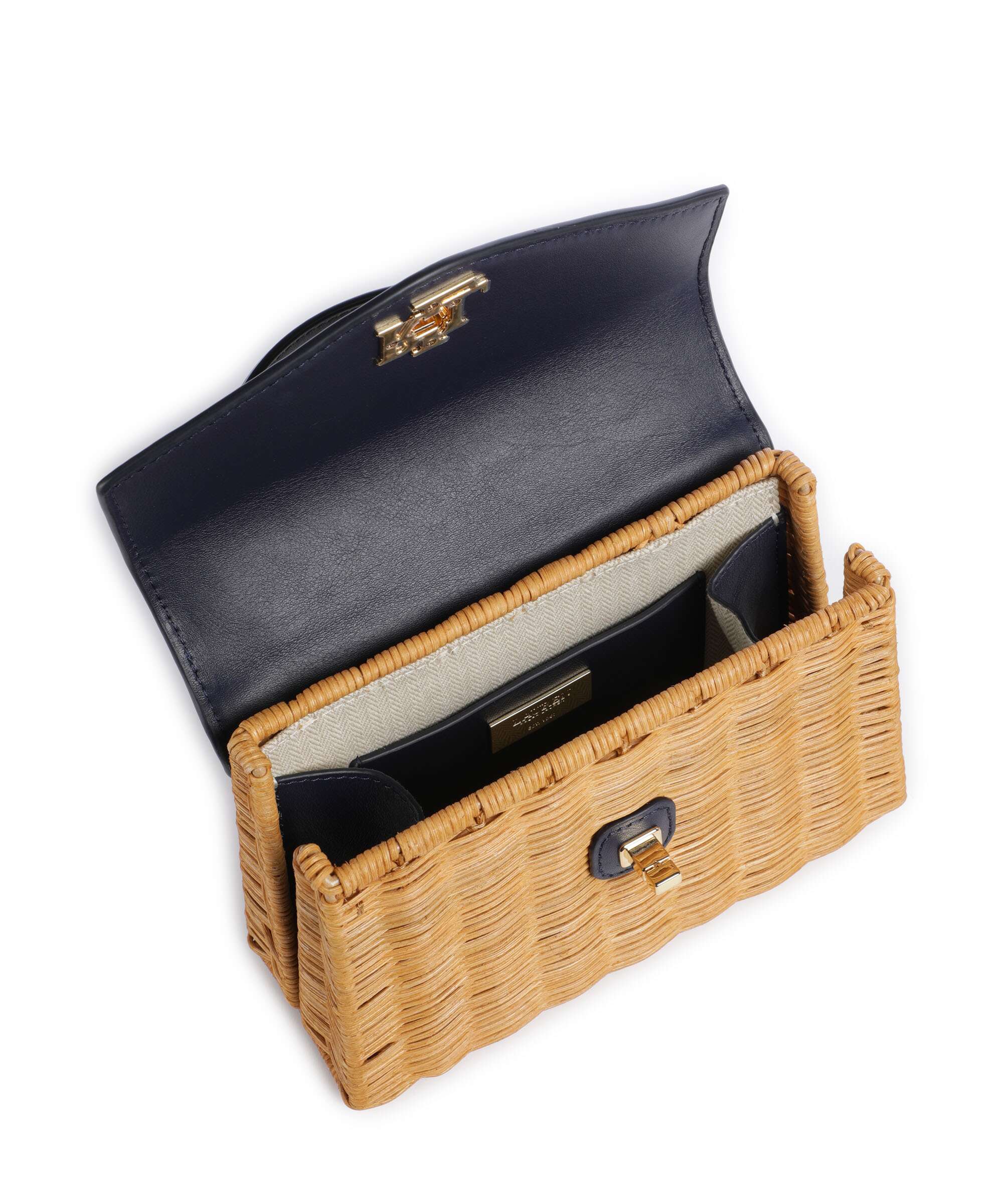 Lauren Ralph Lauren Farrah Small Sac à main light walnut/refined navy - Image 5