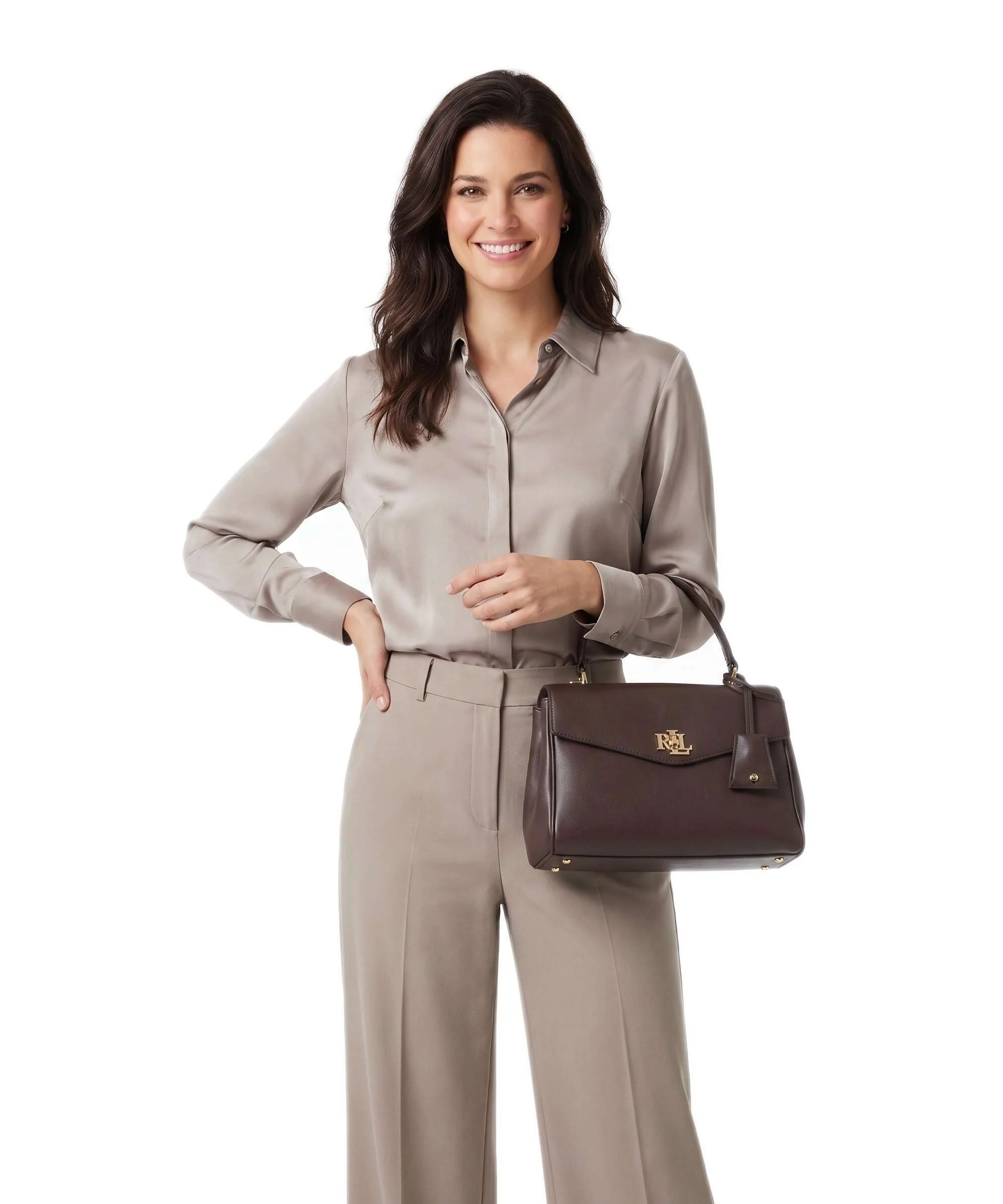 Lauren Ralph Lauren Farrah Small Sac à main chestnut brown - Image 3