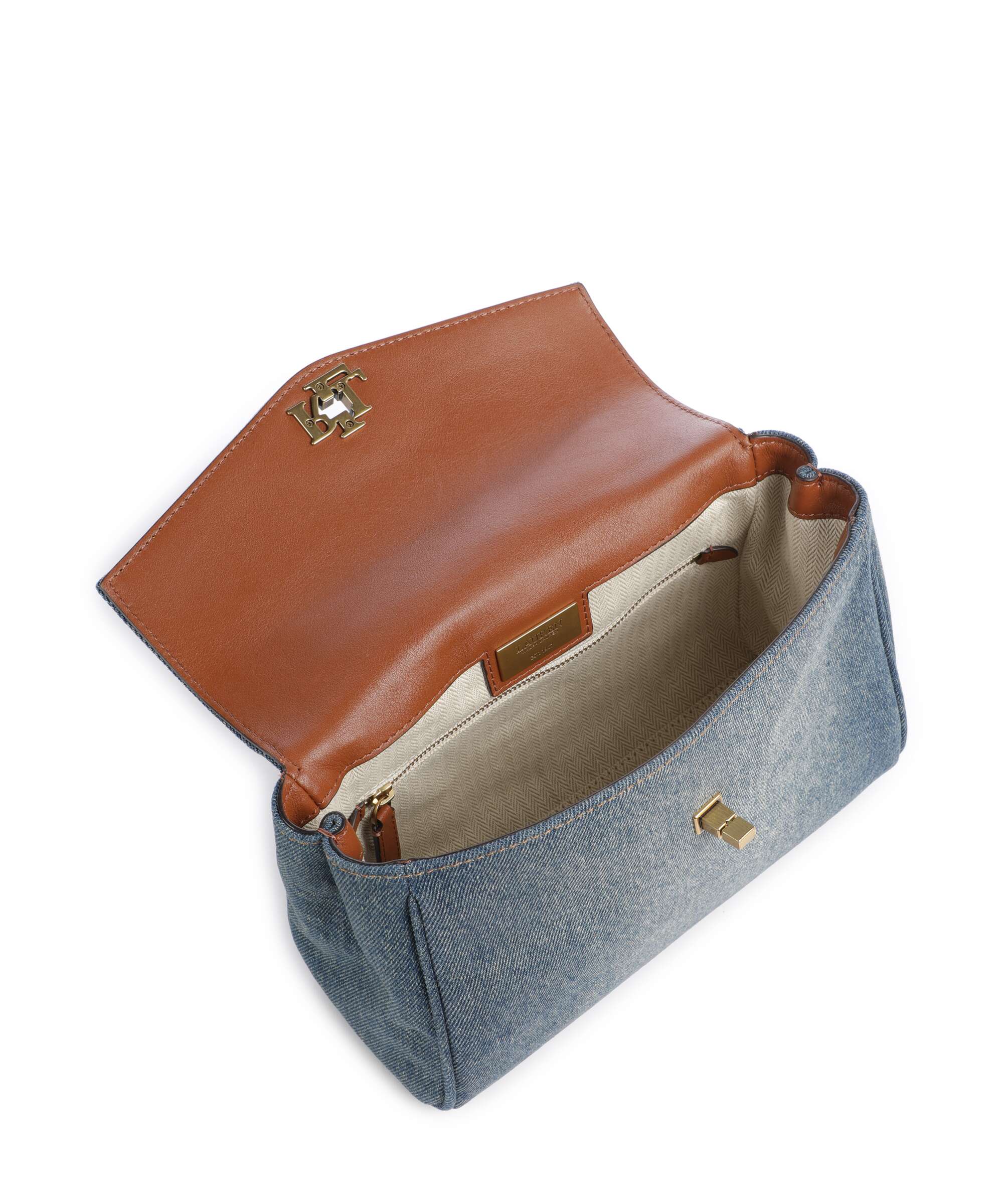 Lauren Ralph Lauren Farrah Small Sac à main oxford blue/lauren tan - Image 6