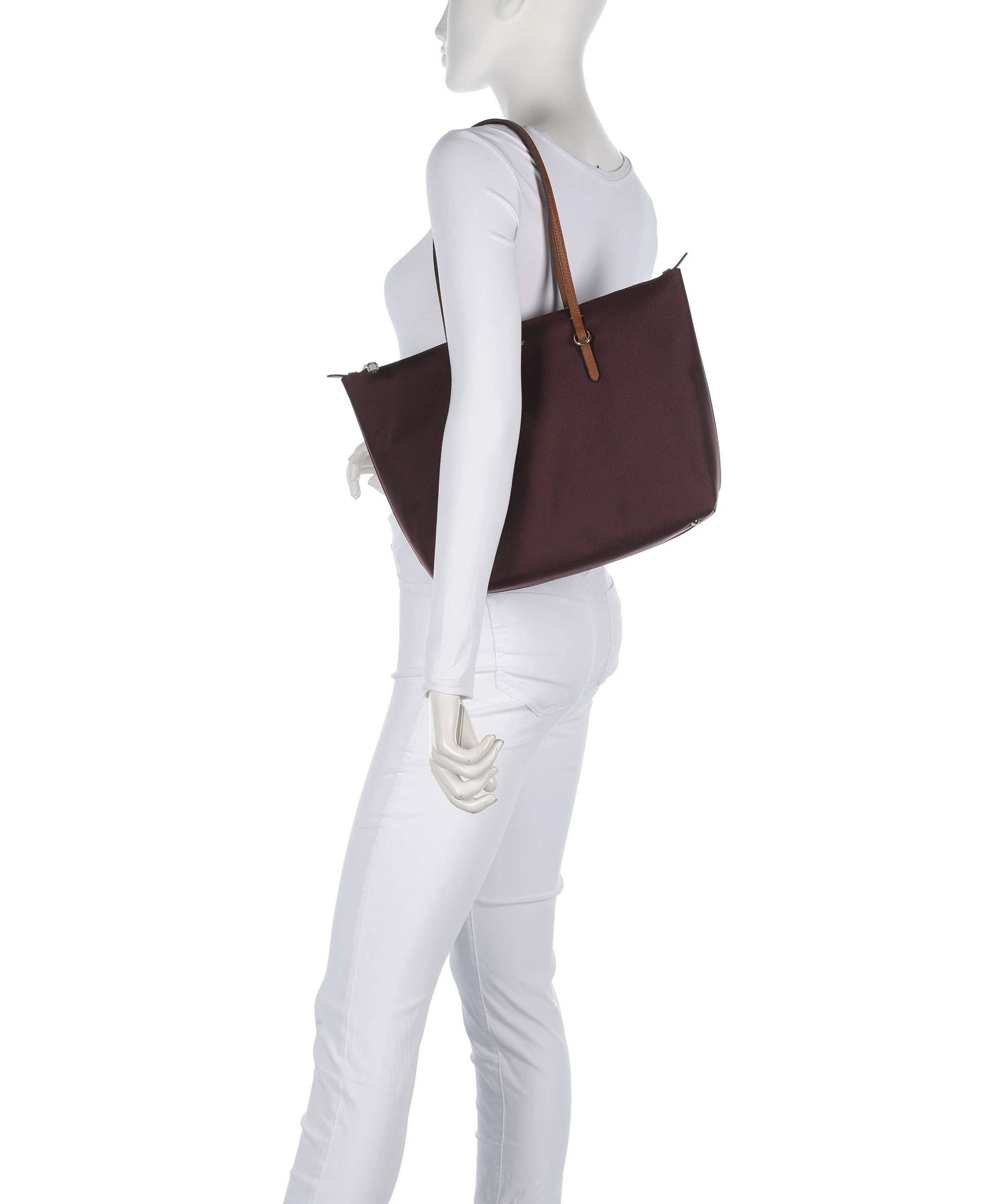 Lauren Ralph Lauren Keaton 26 Cabas dark garnet/lauren tan - Image 3