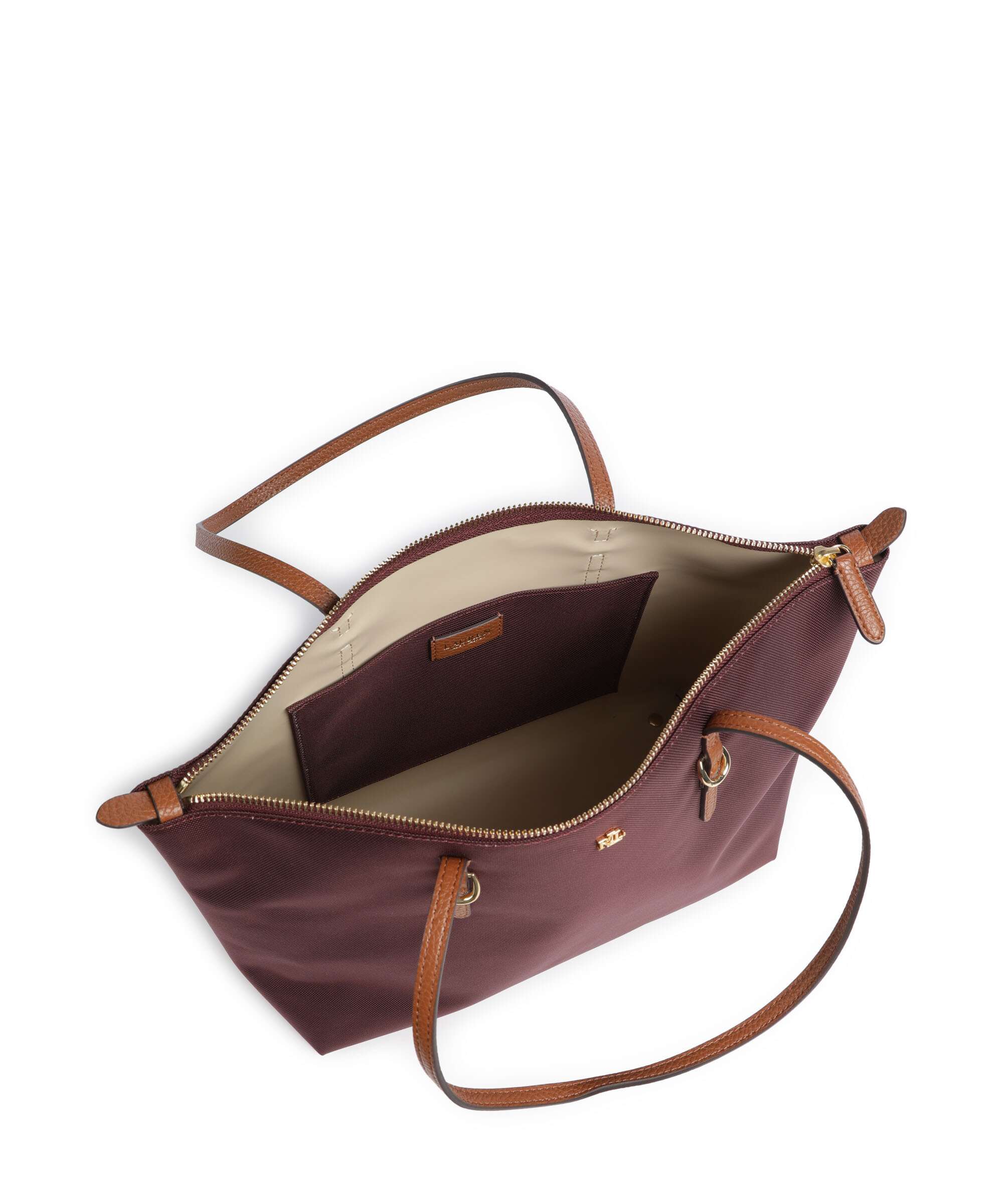 Lauren Ralph Lauren Keaton 26 Cabas dark garnet/lauren tan - Image 5