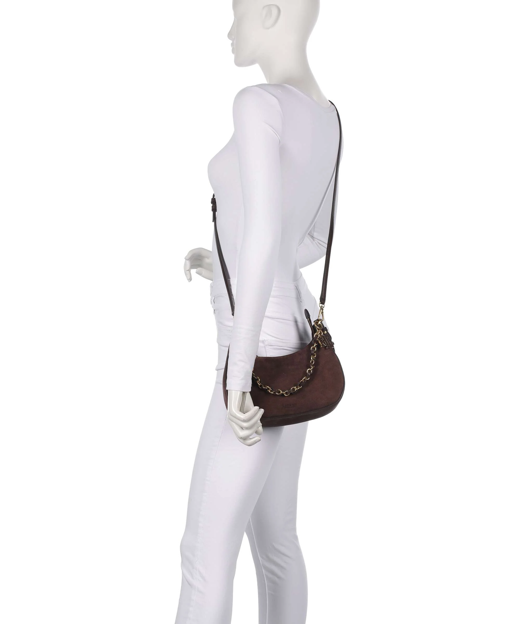 Lauren Ralph Lauren Marcy Medium Sac porté épaule chestnut brown - Image 4