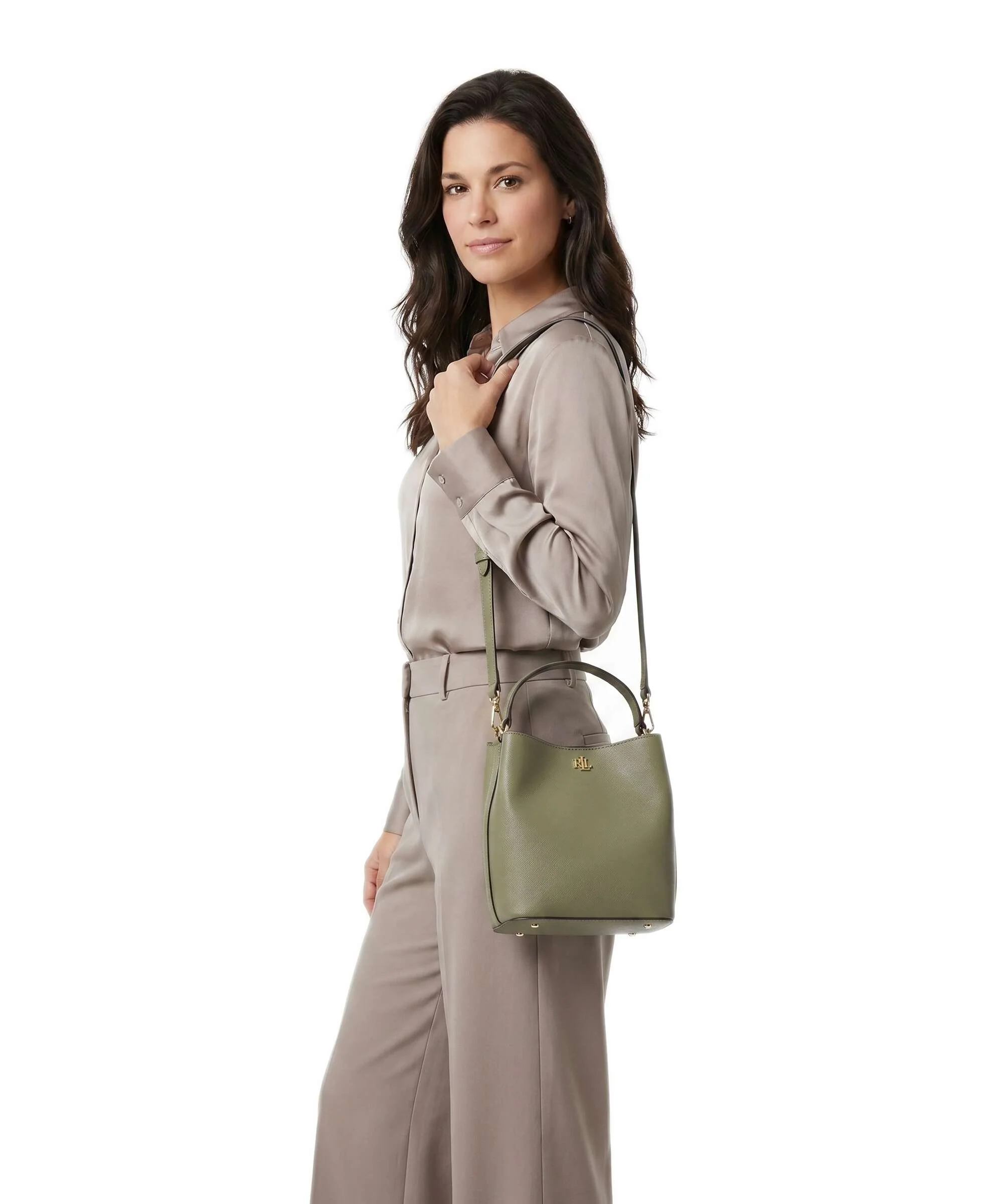 Lauren Ralph Lauren Reese Small Sac seau sage green - Image 3