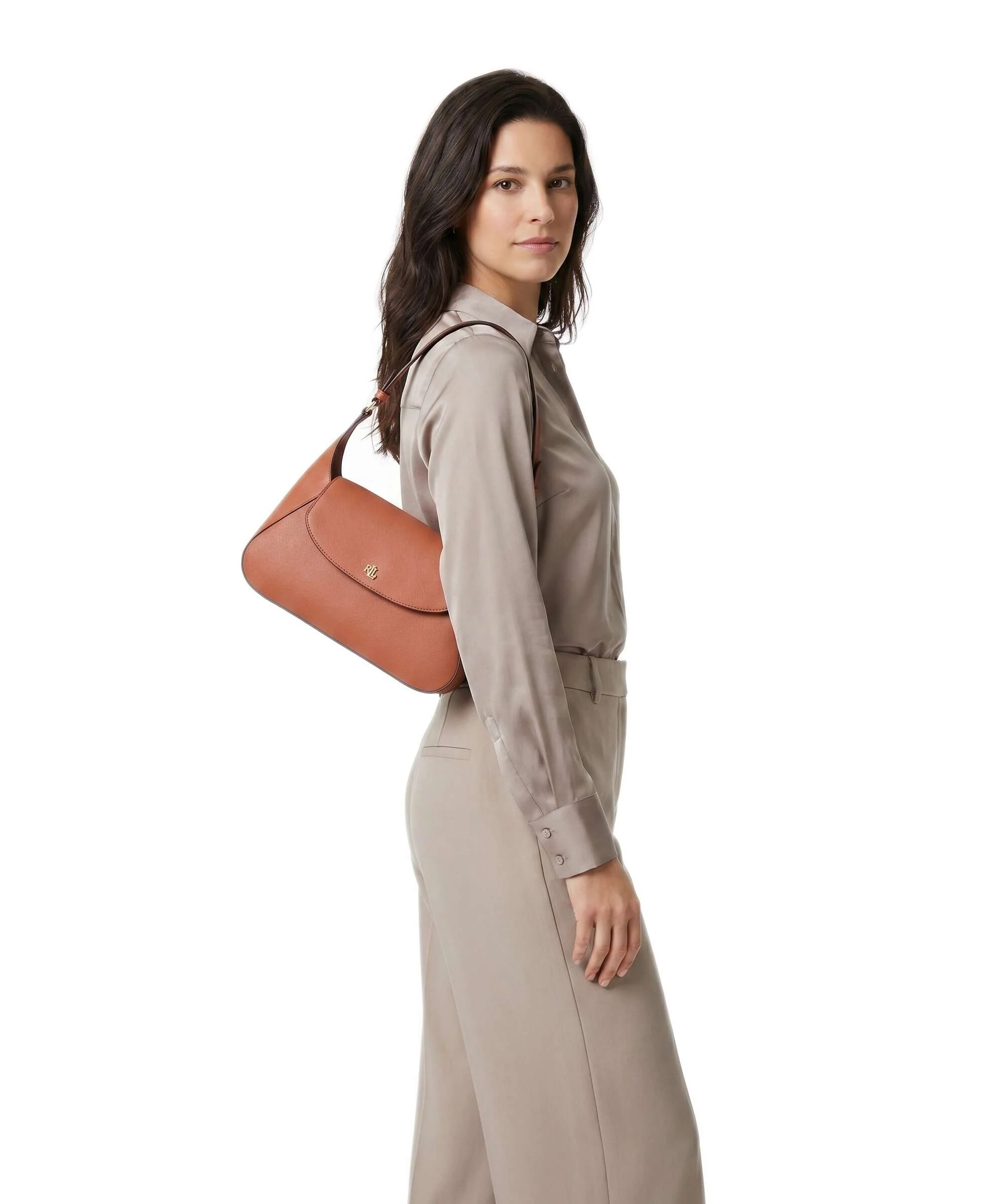 Lauren Ralph Lauren Schylar Medium Sac porté épaule red terracotta - Image 3