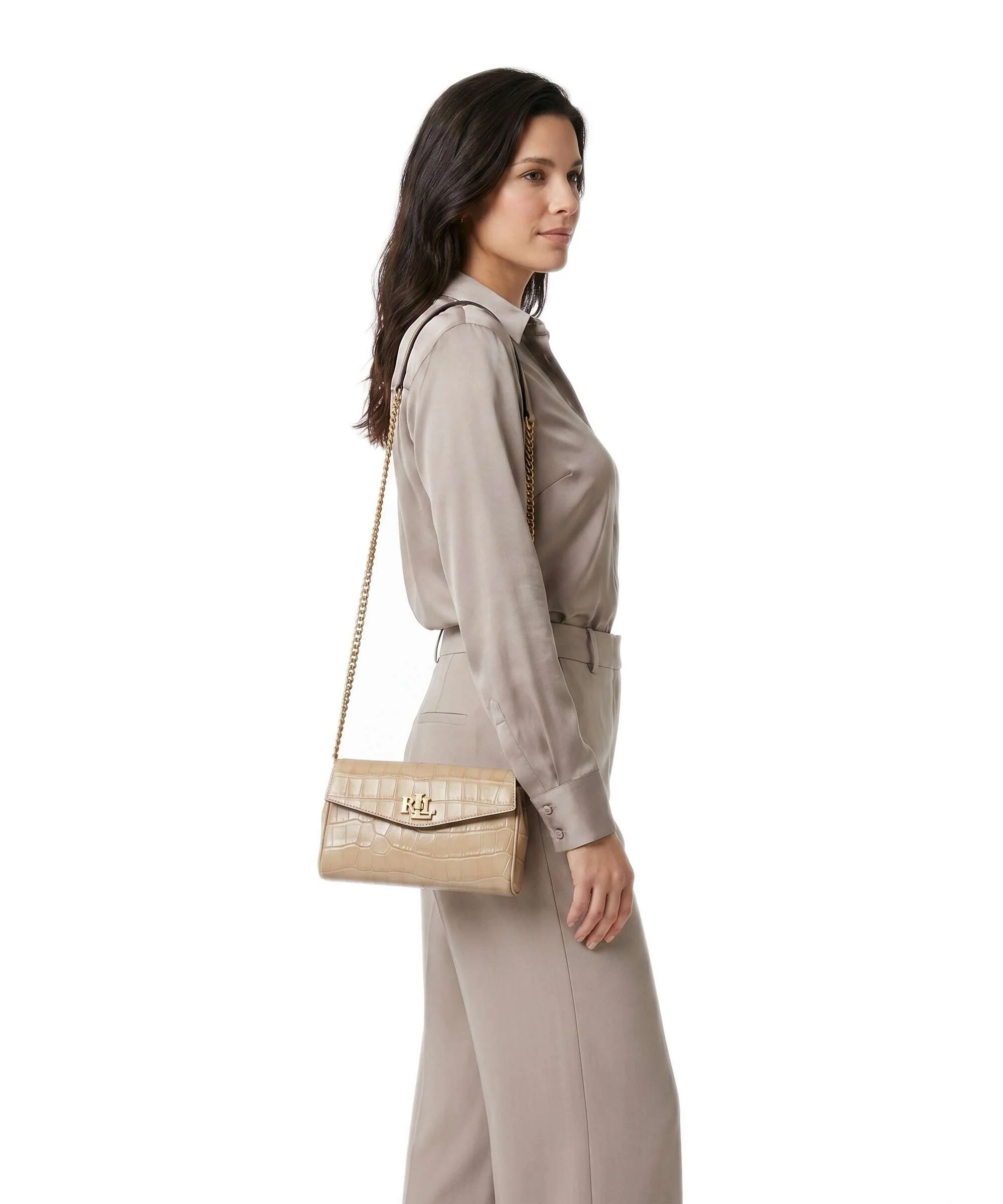 Lauren Ralph Lauren Tanner Large Sac bandoulière tan - Image 3