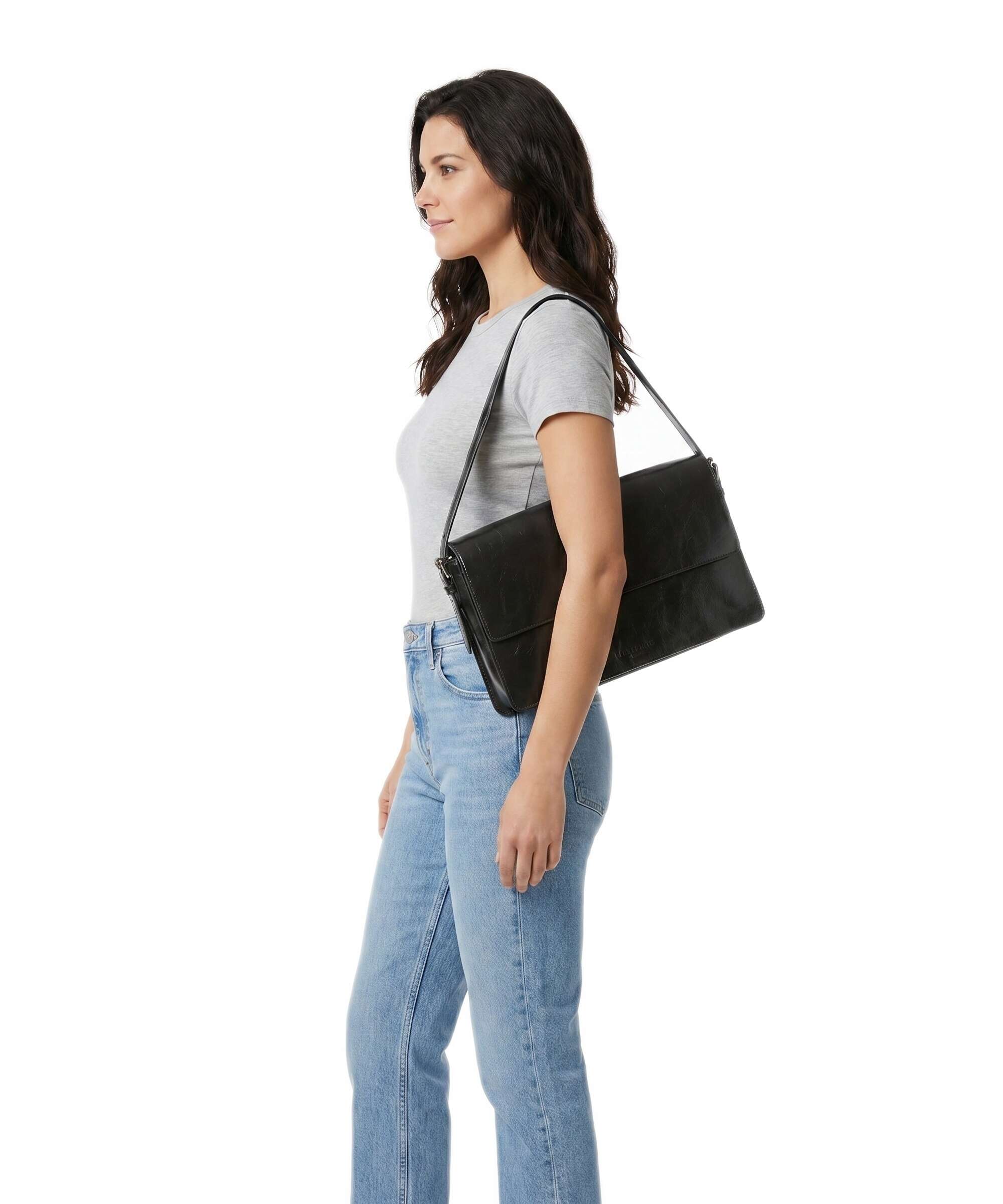 Liebeskind Audrey Recycled Lack Distressed M Sac porté épaule deep soil - Image 3