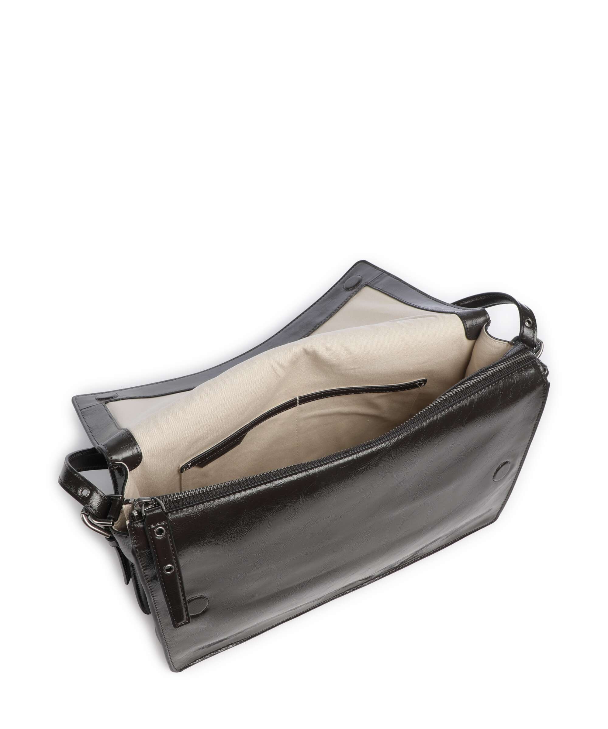 Liebeskind Audrey Recycled Lack Distressed M Sac porté épaule deep soil - Image 6