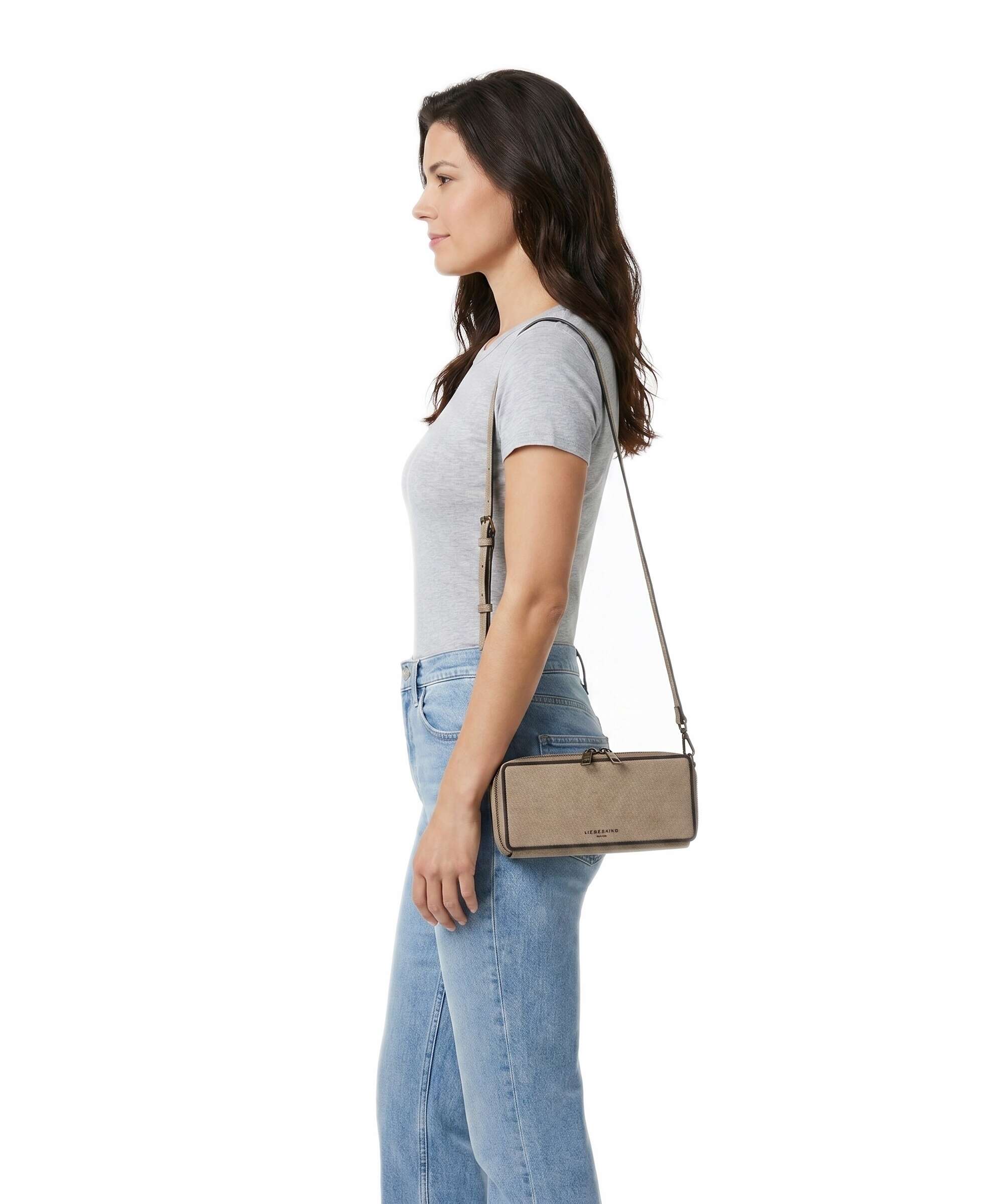 Liebeskind Juno Denim XS Sac bandoulière beige - Image 3