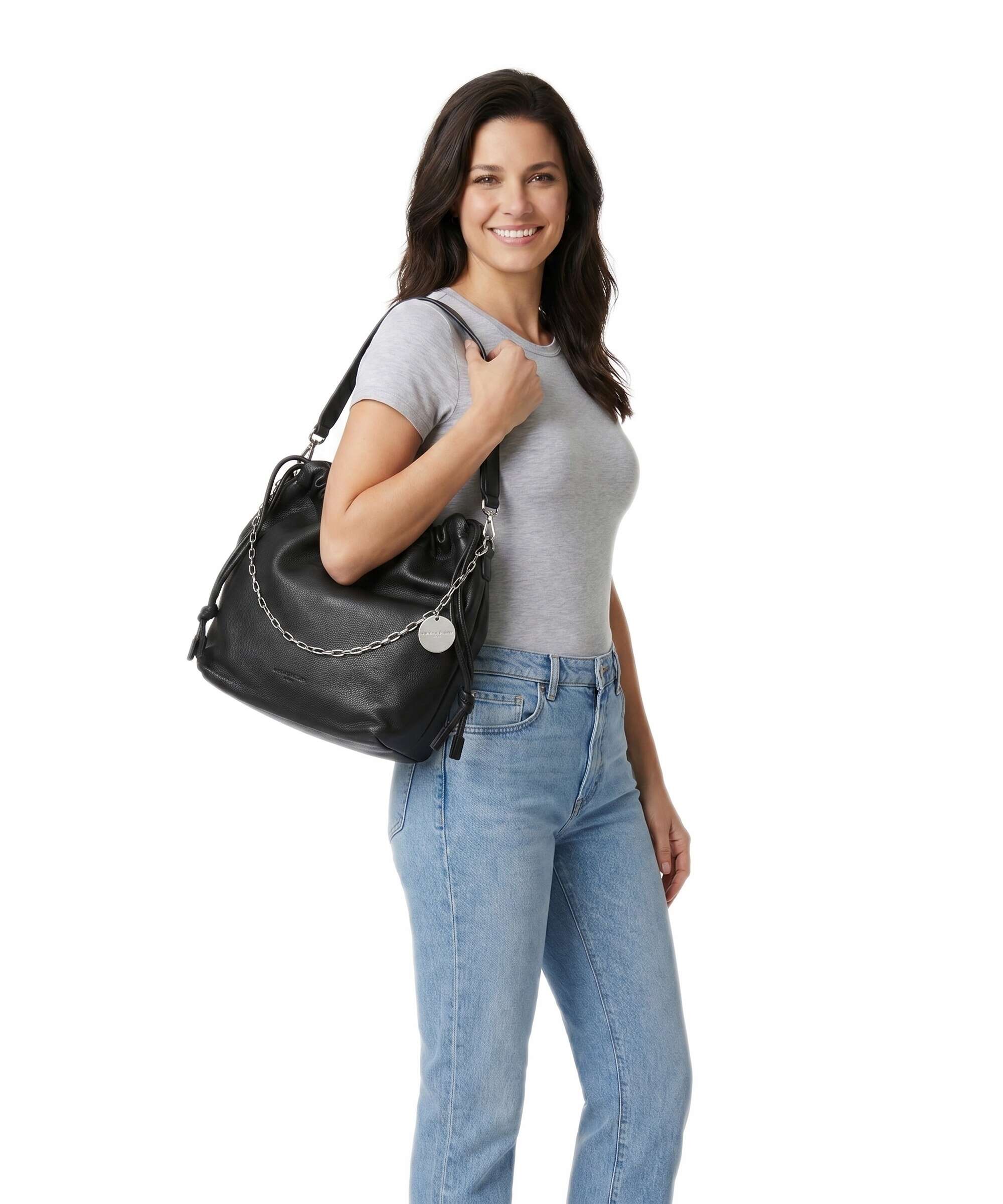 Liebeskind Lya II Small Pebble M Sac seau black - Image 3