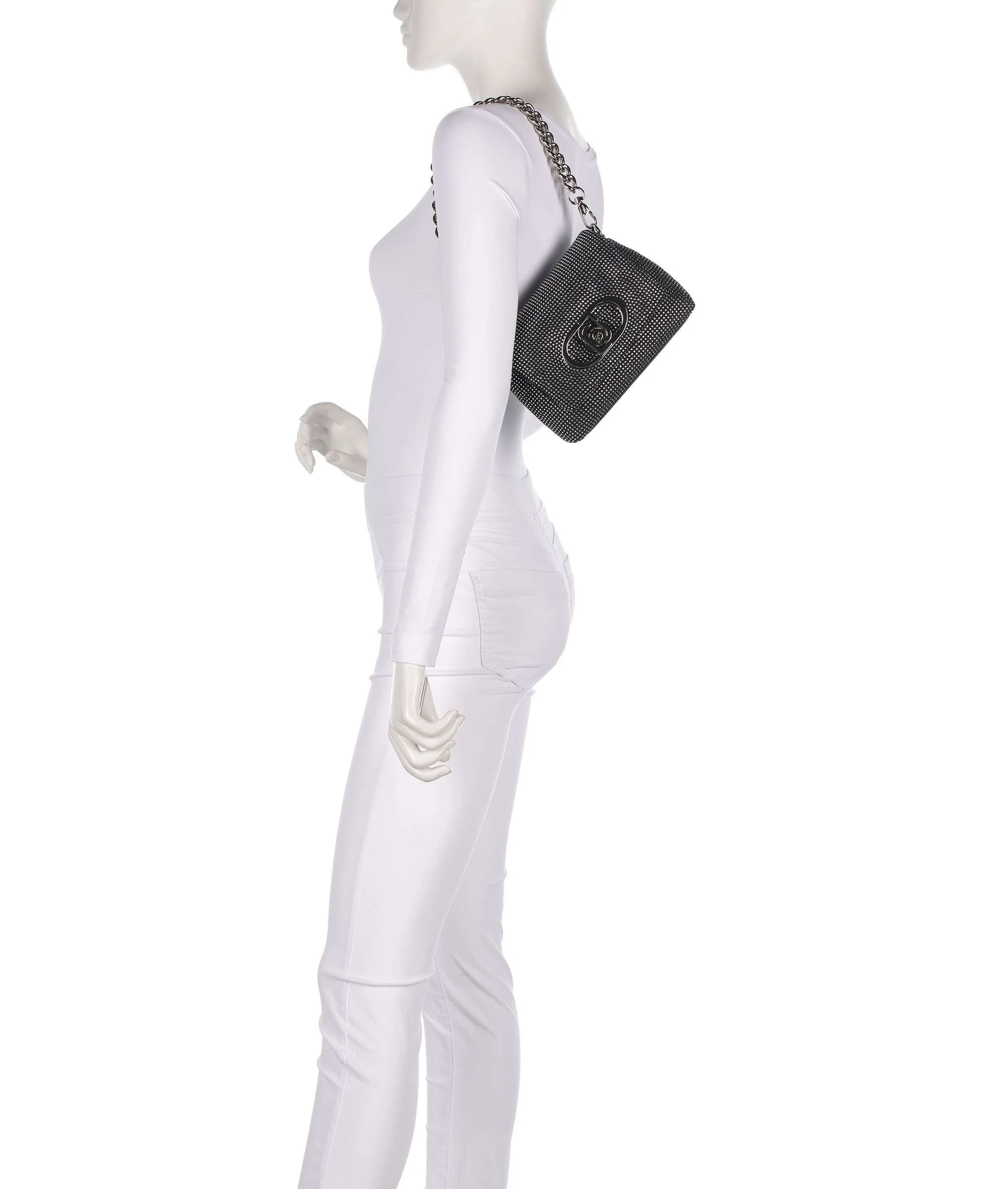 Liu Jo Icon S Sac porté épaule nero/steel - Image 3