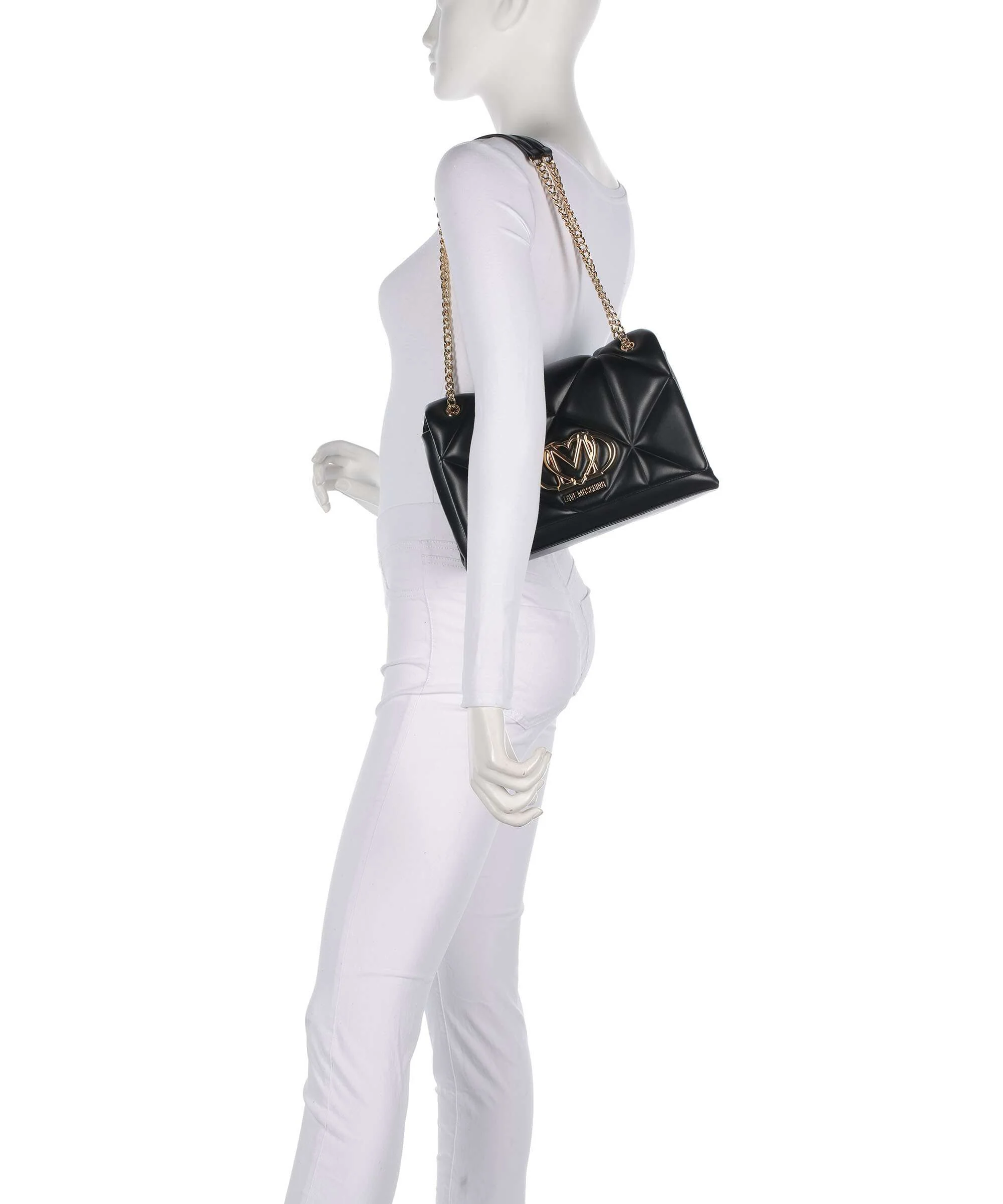Love Moschino Embossed Q Sac porté épaule black - Image 4