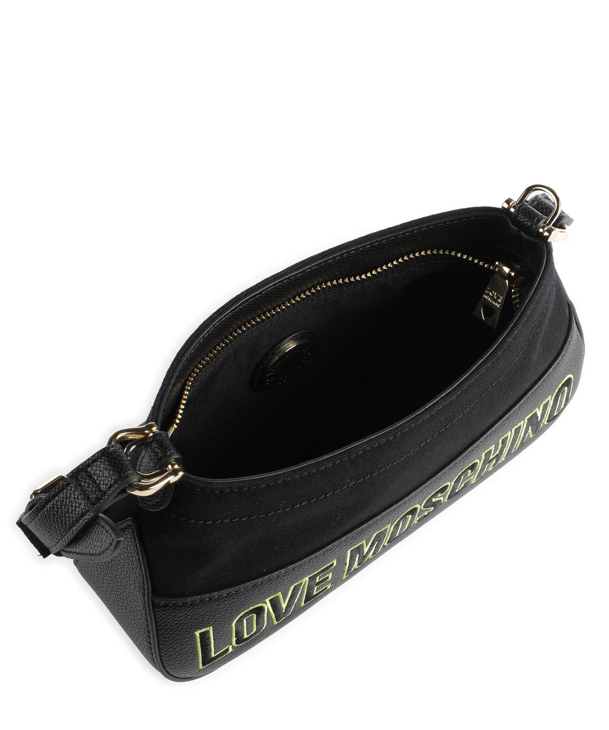 Love Moschino Free Time Sac porté épaule nero/lime - Image 6