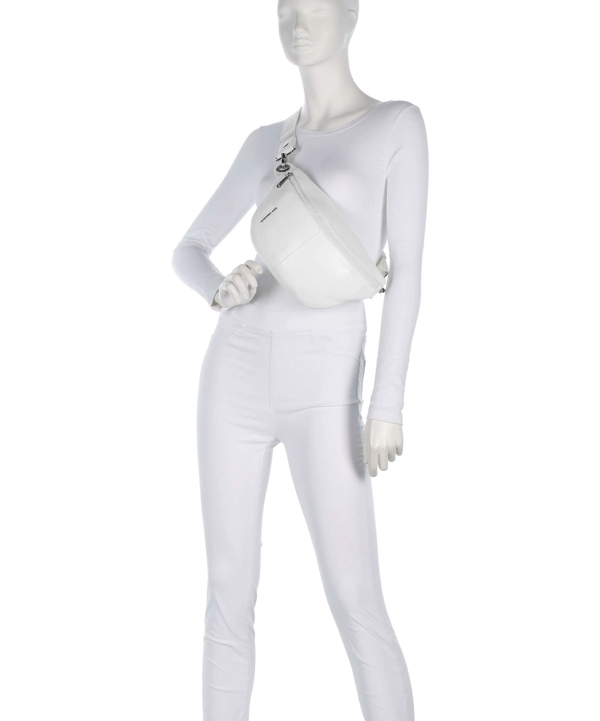 Mandarina Duck Mellow Leather Sac banane blanc - Image 3