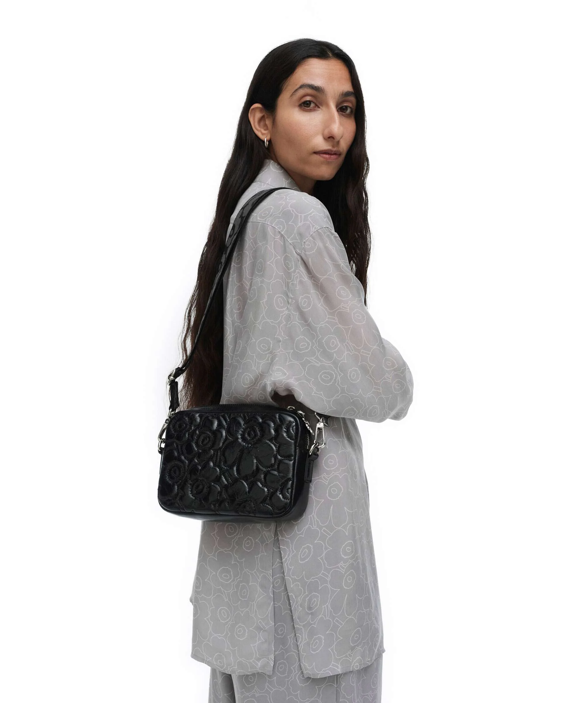 Marimekko Gratha Soft Unikko Sac bandoulière shiny black - Image 3