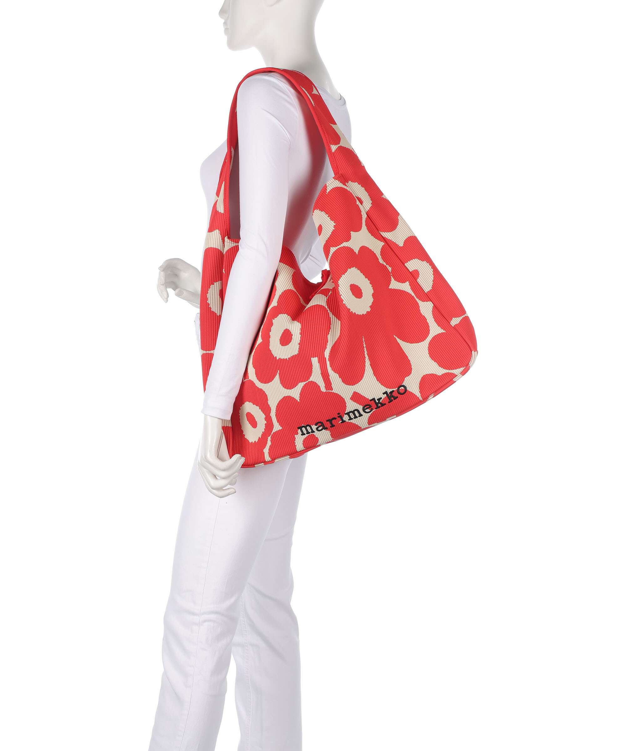 Marimekko Knitted Unikko Sac fourre-tout pink/beige - Image 3