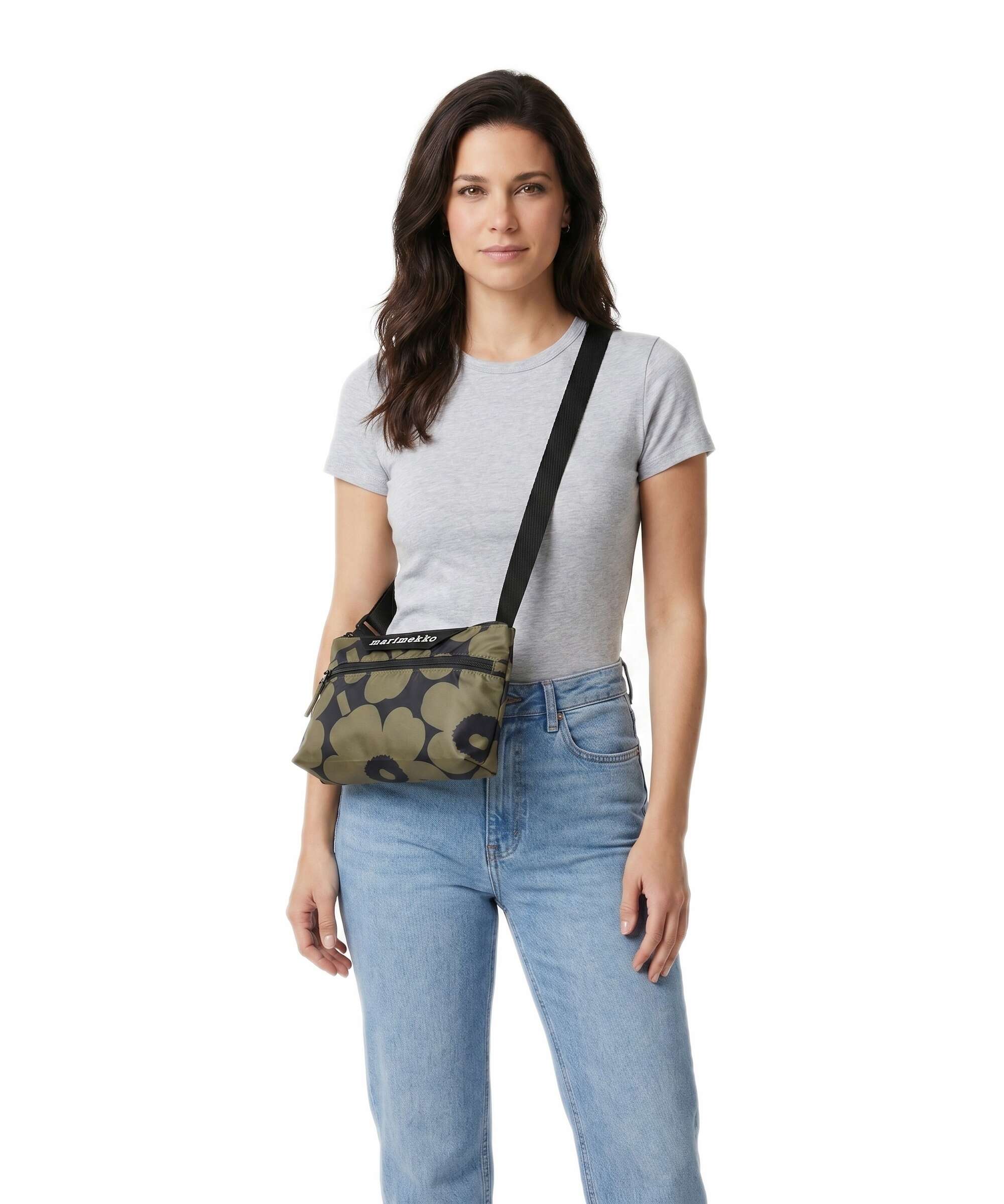 Marimekko Neat S Unikko Sac bandoulière olive green/dark blue - Image 3