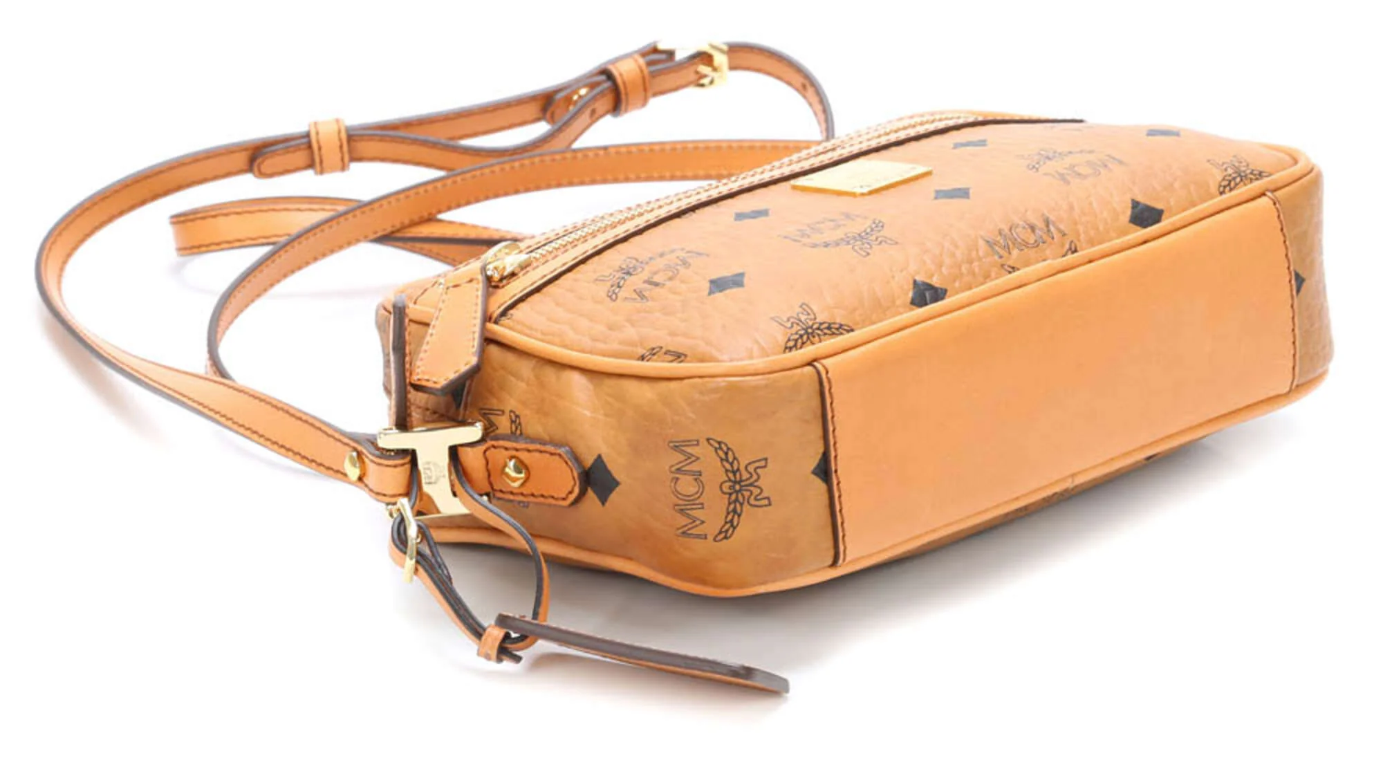 MCM Sac porté épaule cognac - Image 4