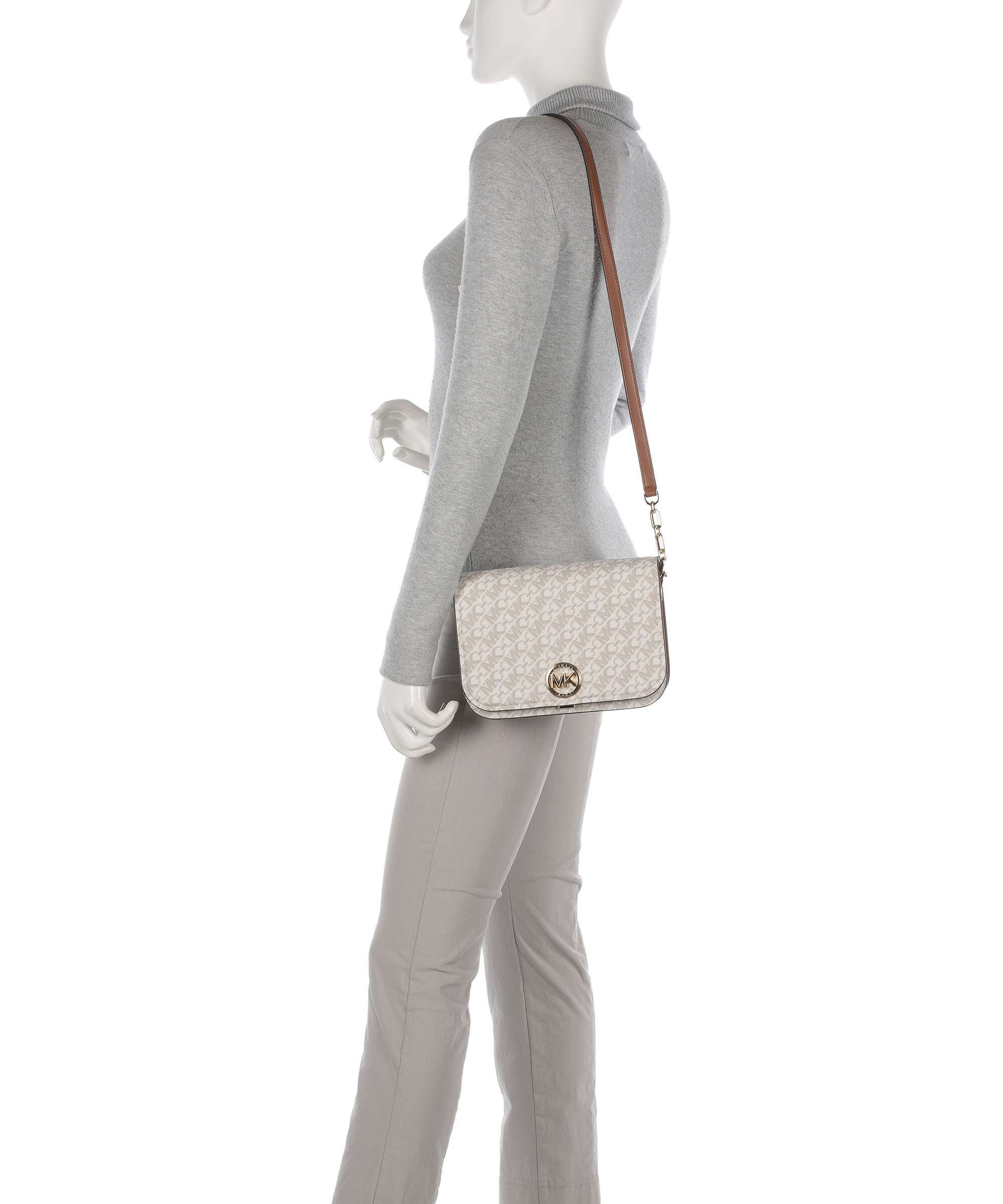 Michael Kors Delancey Sac bandoulière vanilla/luggage - Image 3