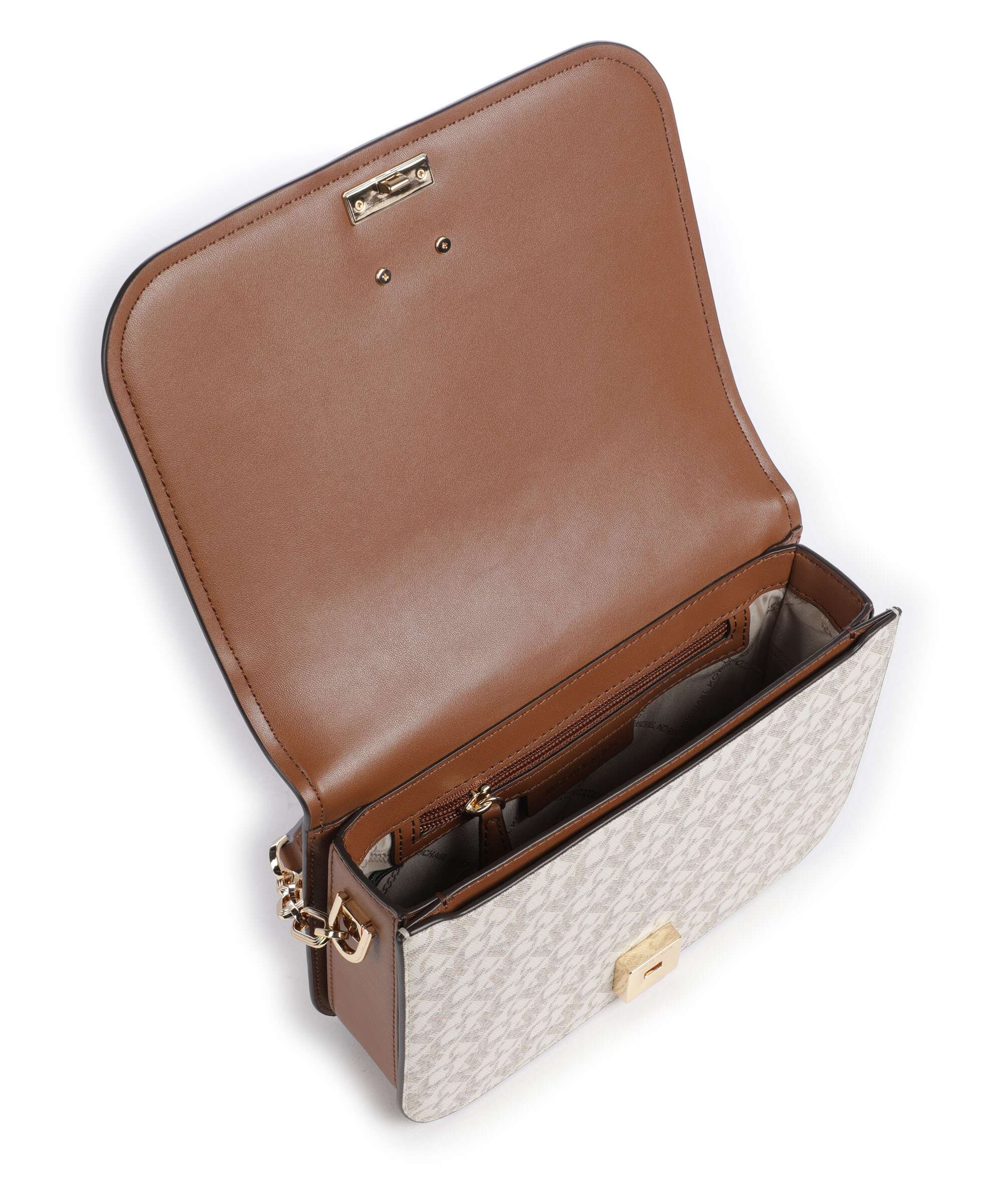 Michael Kors Delancey Sac bandoulière vanilla/luggage - Image 6