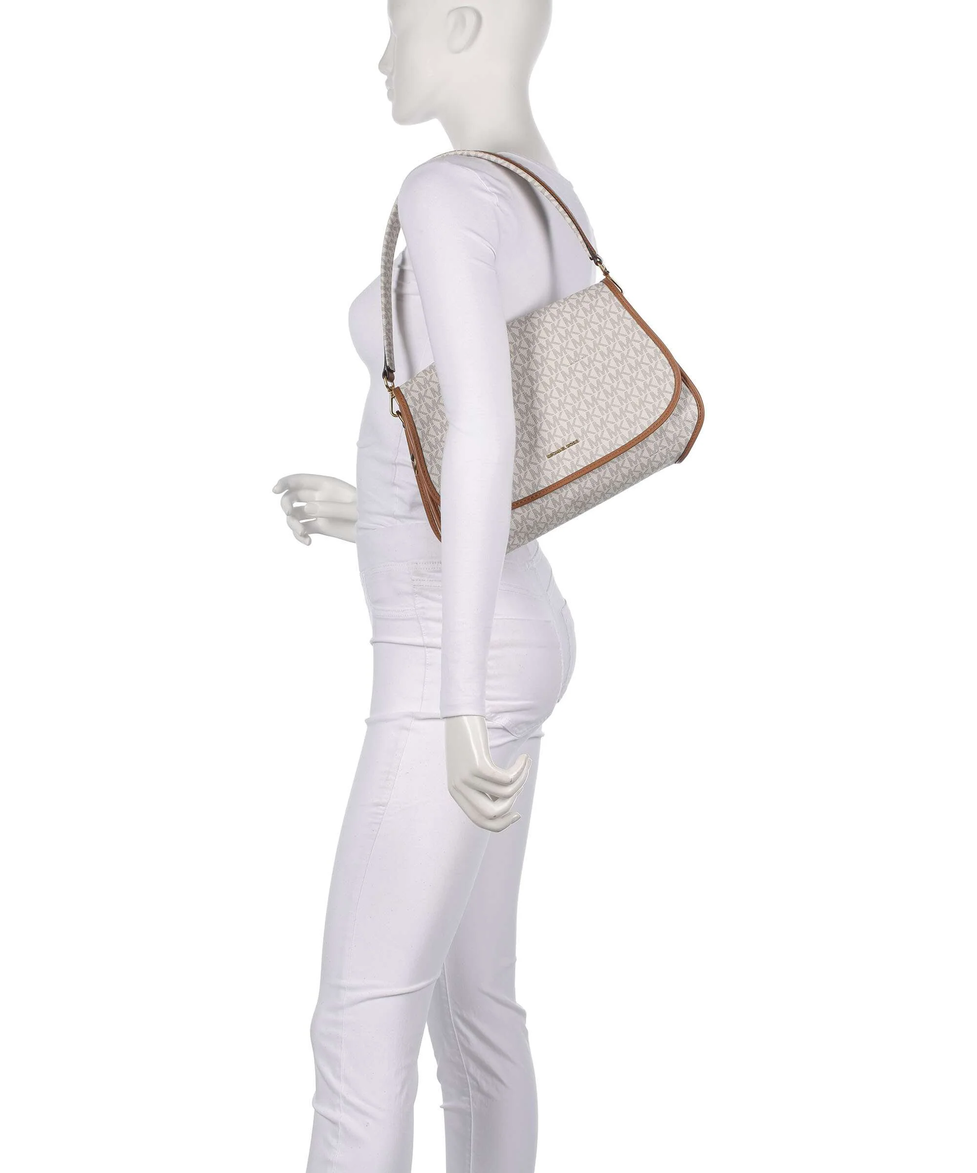 Michael Kors Holmes Medium Sac porté épaule vanilla/acorn - Image 3